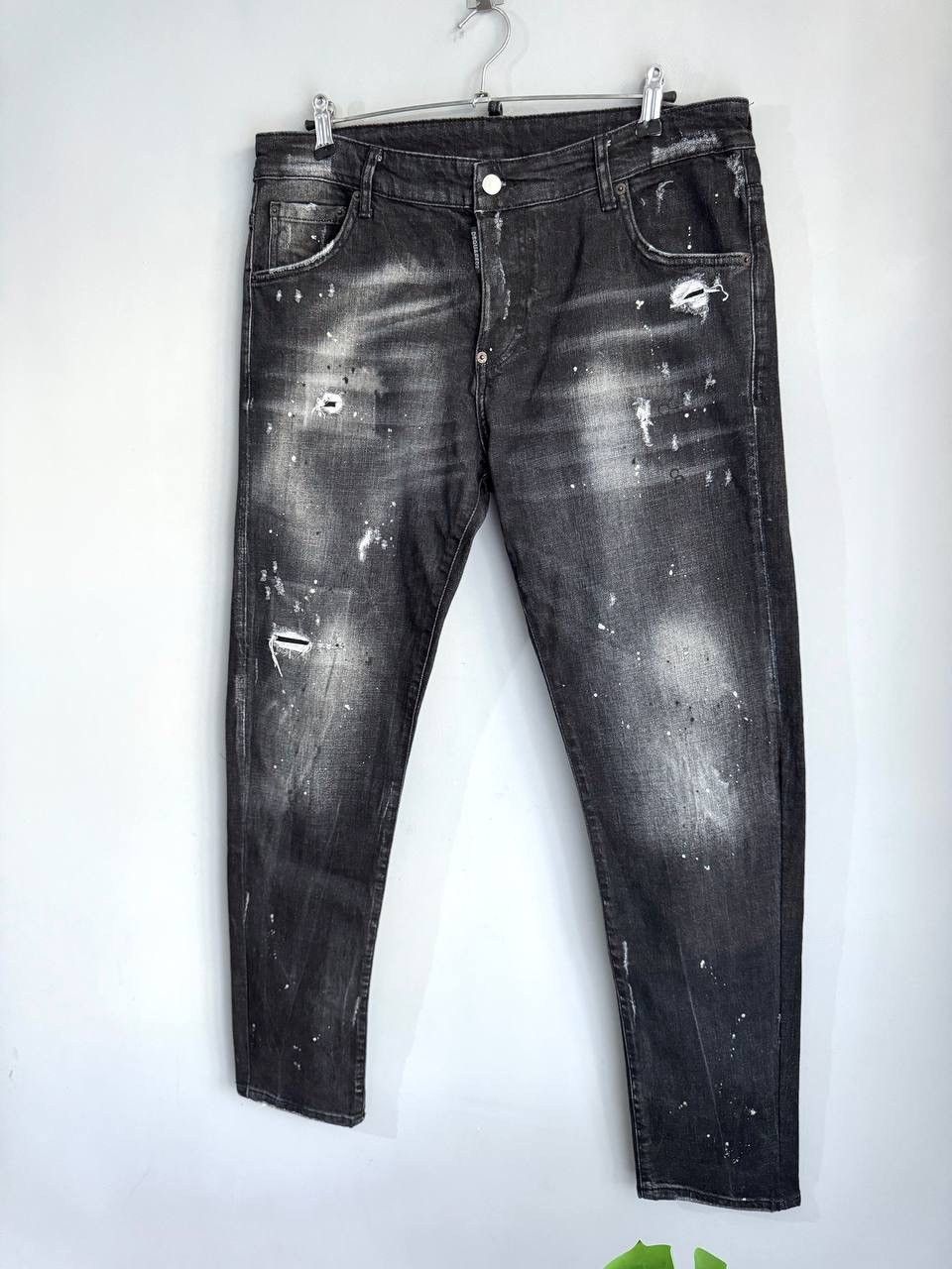 Dsquared2 Dsquared2 Black Distressed Men's Slim Jeans Size 56 W36 L32 Size US 36 / EU 52 - 2 Thumbnail