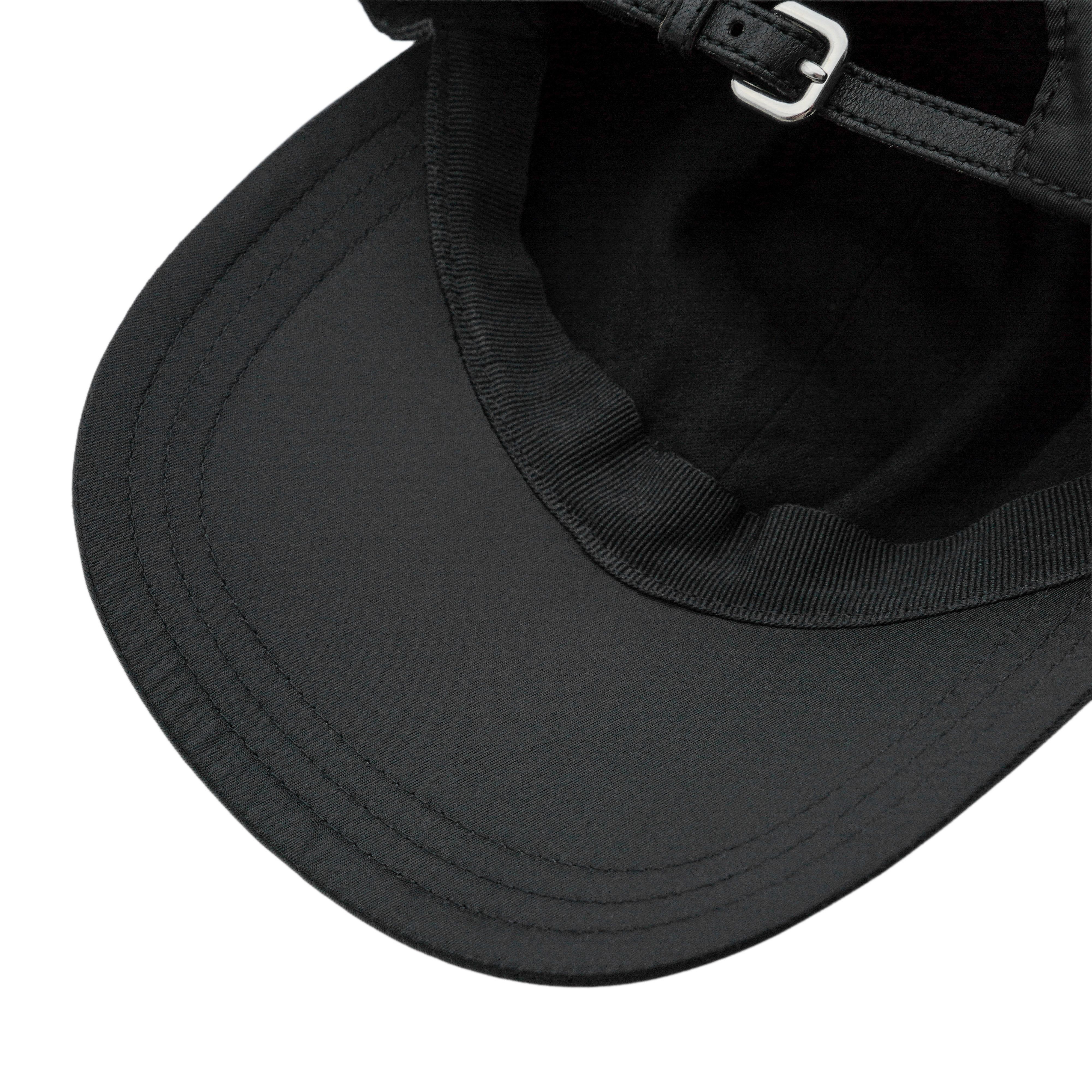 Prada Vintage Prada Black Nylon Embroidered Logo Baseball Cap Size ONE SIZE - 5 Thumbnail