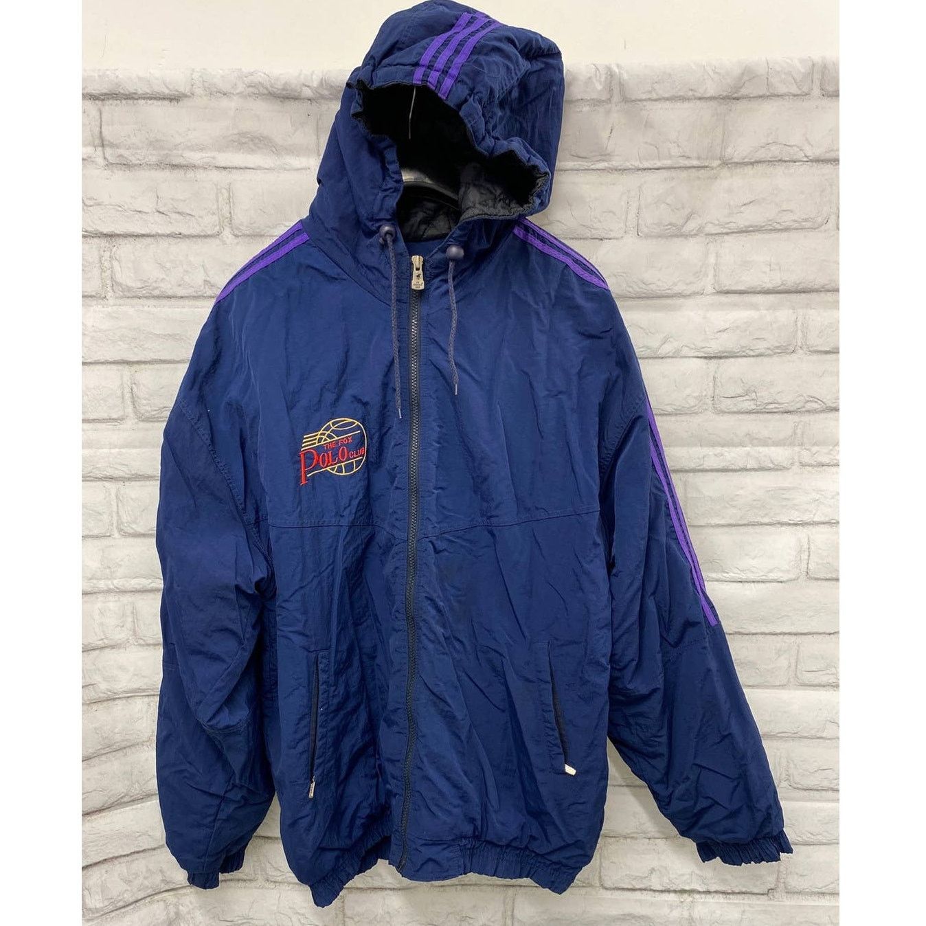 Unknown London The Fox Polo club Bomber Jacket Navy Blue Size US XL / EU 56 / 4 - 1 Thumbnail