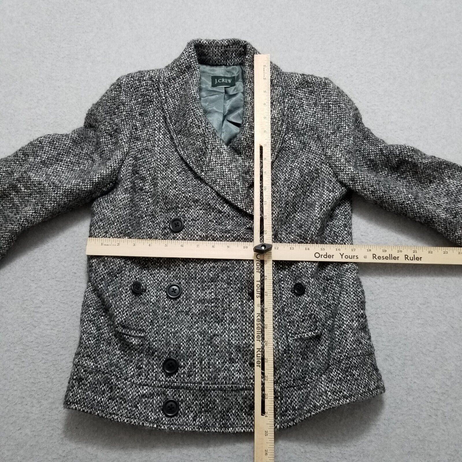 J.Crew J Crew Womens Coat Small Gray Pockets Buttons Outdoor Size S / US 4 / IT 40 - 5 Thumbnail