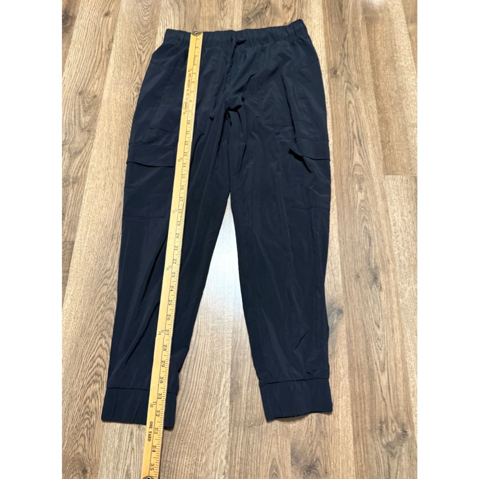 Vintage All in Motion Pants Women's XS Black Tie Waist Pull On Casual Ankle 24.5in Inseam Size 26" / US 2 / IT 38 - 7 Thumbnail
