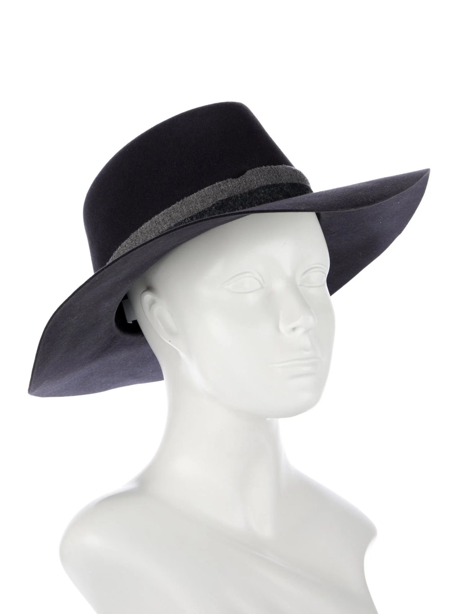 Maison Michel Maison Michel Paris Grey Navy Virginie Wool-Felt Hat Size S Size ONE SIZE - 3 Thumbnail