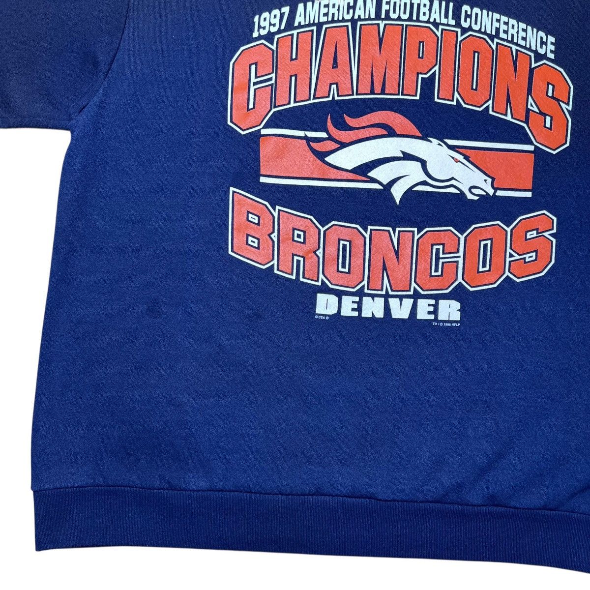 NFL Vintage 1997 NFL Denver Broncos AFC Champions Sweatshirt Size US XL / EU 56 / 4 - 6 Thumbnail