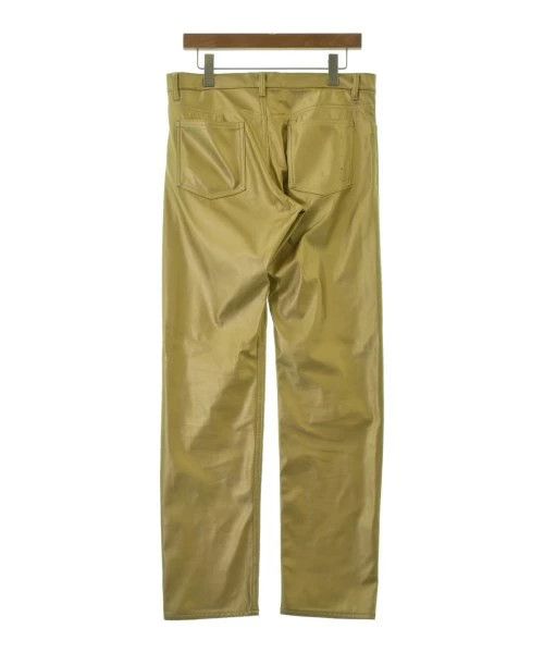 Comme des Garcons Homme Plus Casual Pants Synthetic Leather Full Length Straight Cut Gold Size US 33 - 2 Thumbnail