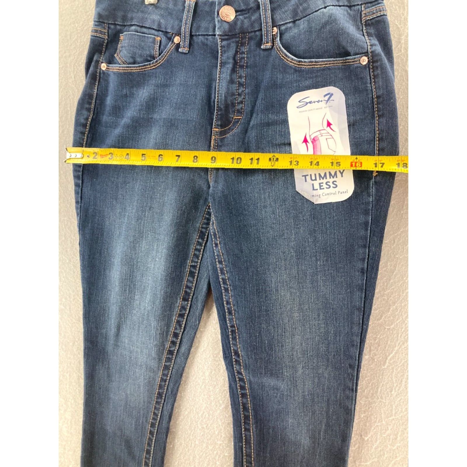 Vintage Seven7 Jeans Womens Slimming Mid Rise 6 Blue Denim 5-Pocket Jeans Mens? (Stop) Size 28" / US 6 / IT 42 - 3 Thumbnail