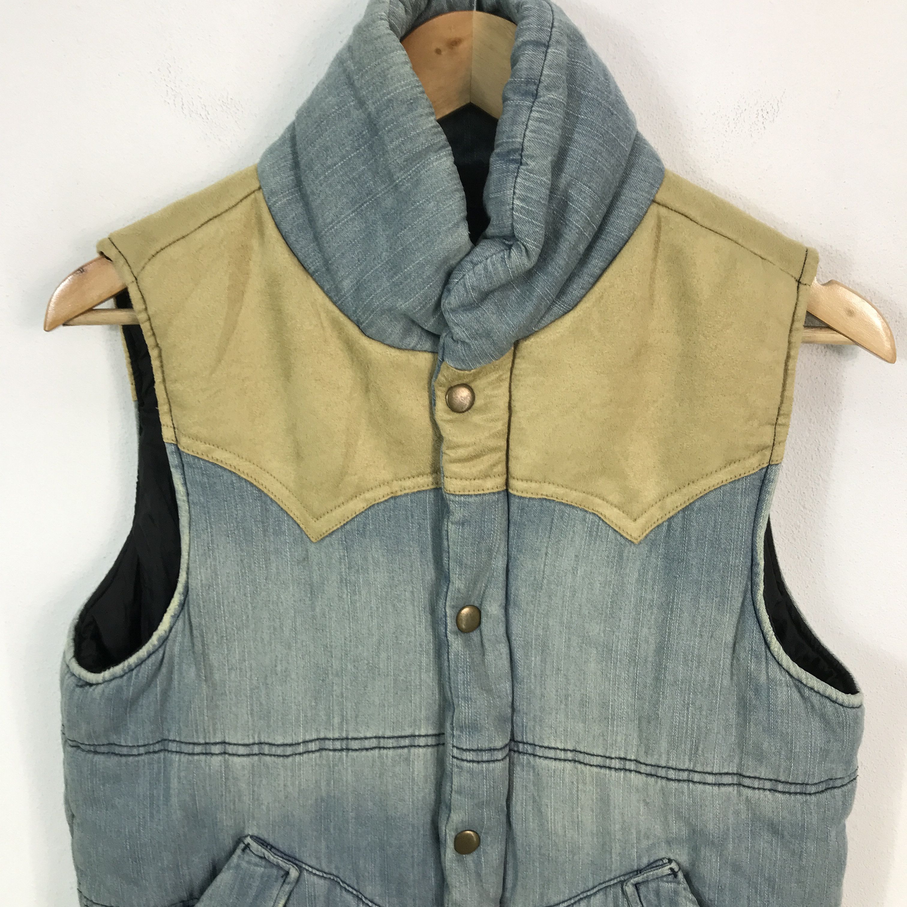 JACKROSE × Japanese Brand Vtg Jackrose Zipper Blue denim design Vest jacket Size US M / EU 48-50 / 2 - 3 Thumbnail