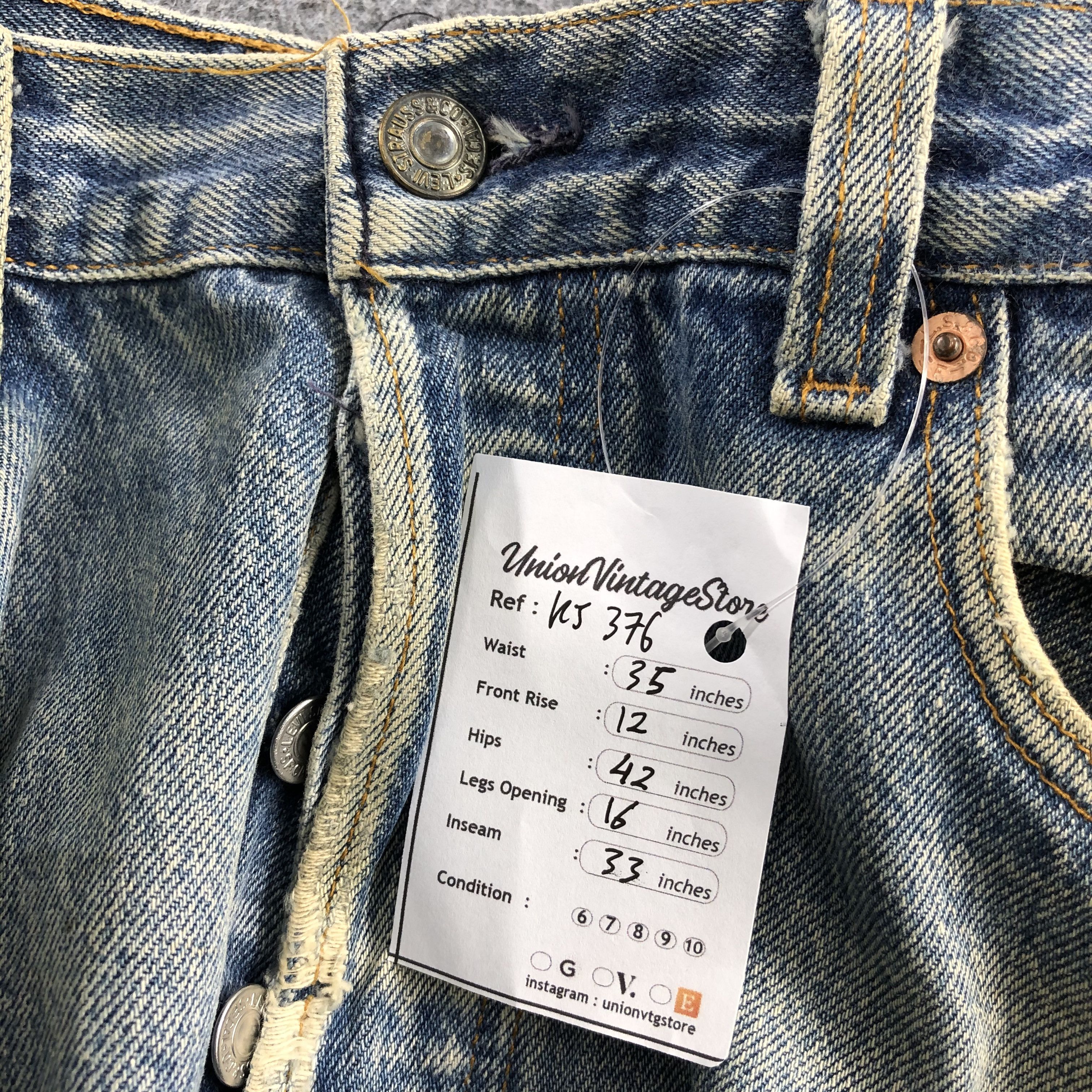Levi's Vintage Levis 501 Jeans Rusty Wash Distressed Denim KJ376 Size US 34 / EU 50 - 14 Thumbnail