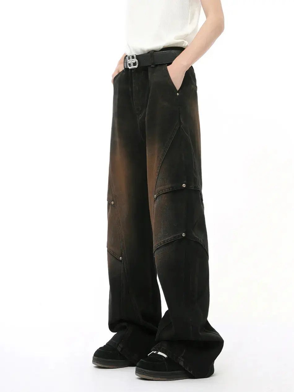 Japanese Brand Retro loose casual dyed denim jeans Size US 32 / EU 48 - 5 Thumbnail