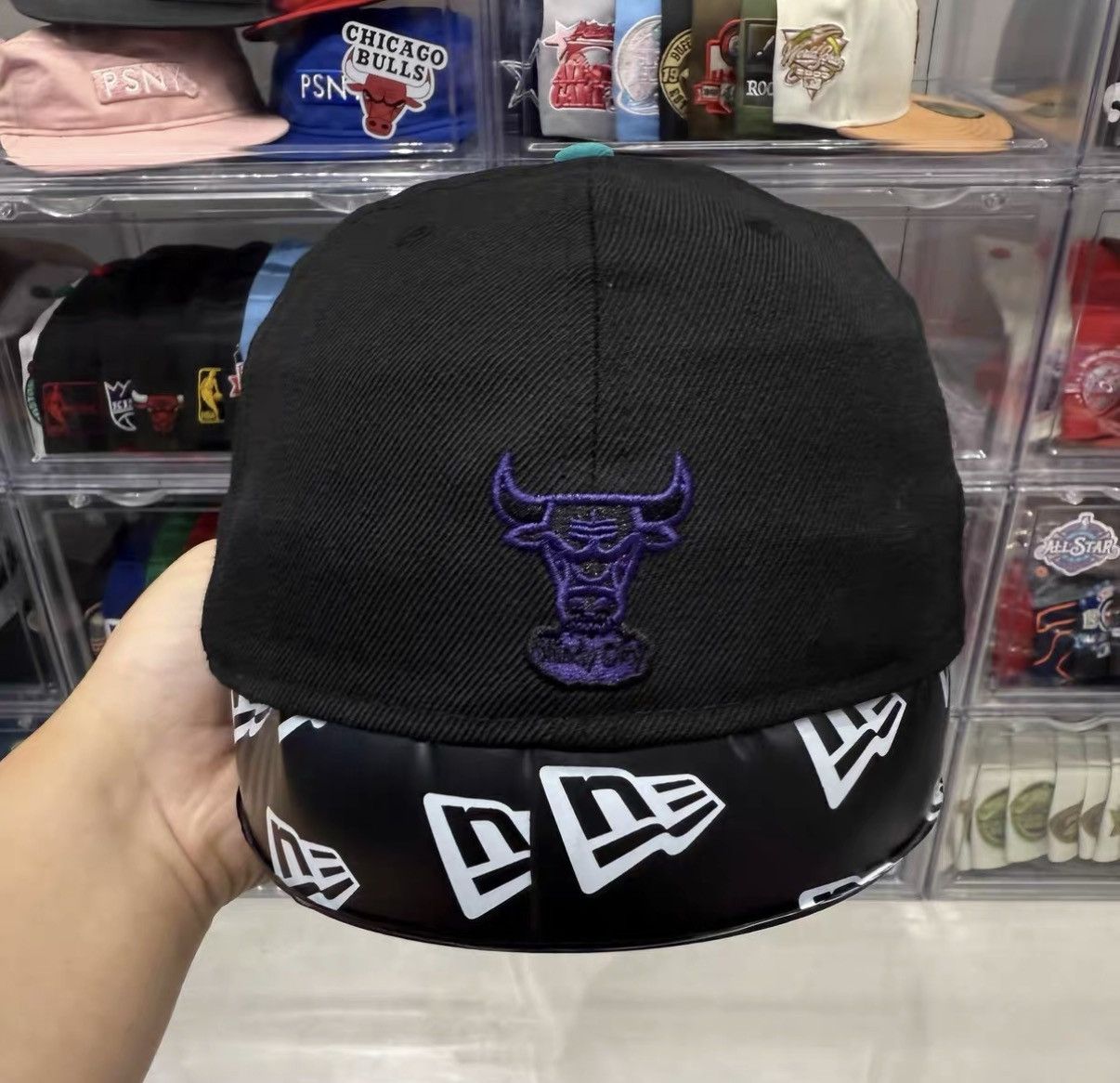New Era New Era NBA Chicago Bulls Flat Brim Baseball Cap J32 Size ONE SIZE - 3 Thumbnail