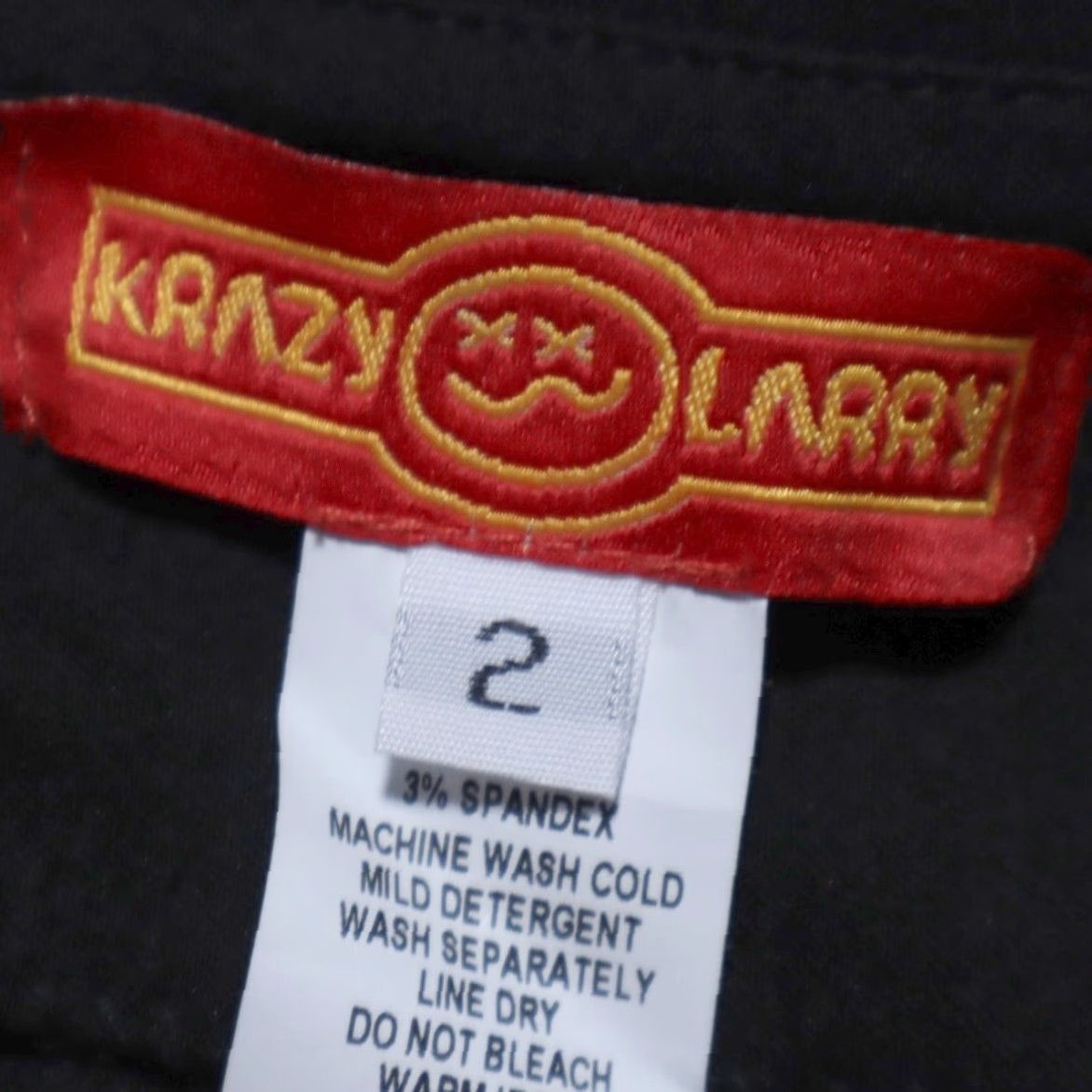 Vintage Krazy Larry Rayon Woven Career Pants Black Women's 2 Size 26" / US 2 / IT 38 - 5 Thumbnail