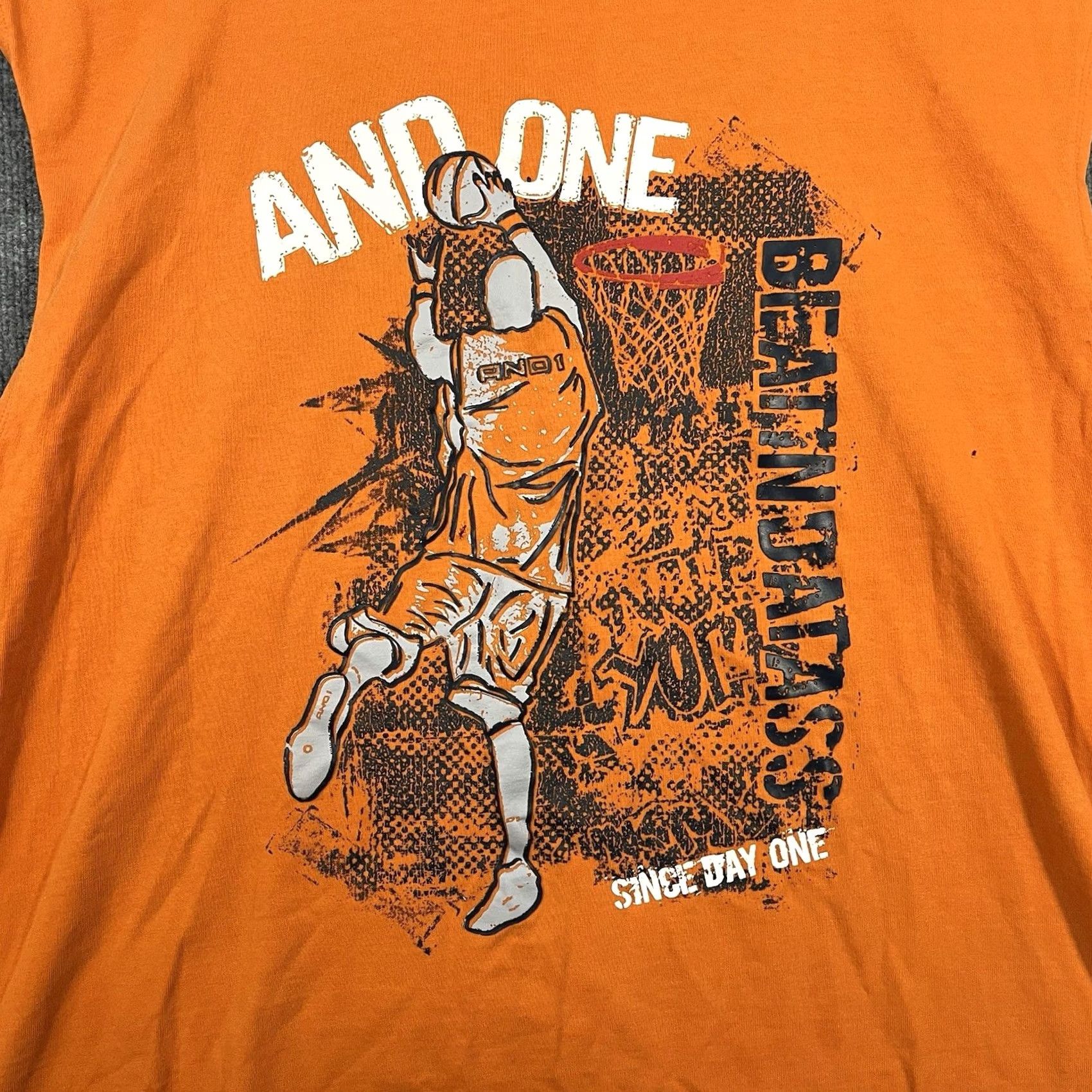 Vintage Vintage AND1 Shirt 2XL Orange Basketball Trash Talk 90s Sleeveless Cut Men’s Size US XXL / EU 58 / 5 - 2 Thumbnail
