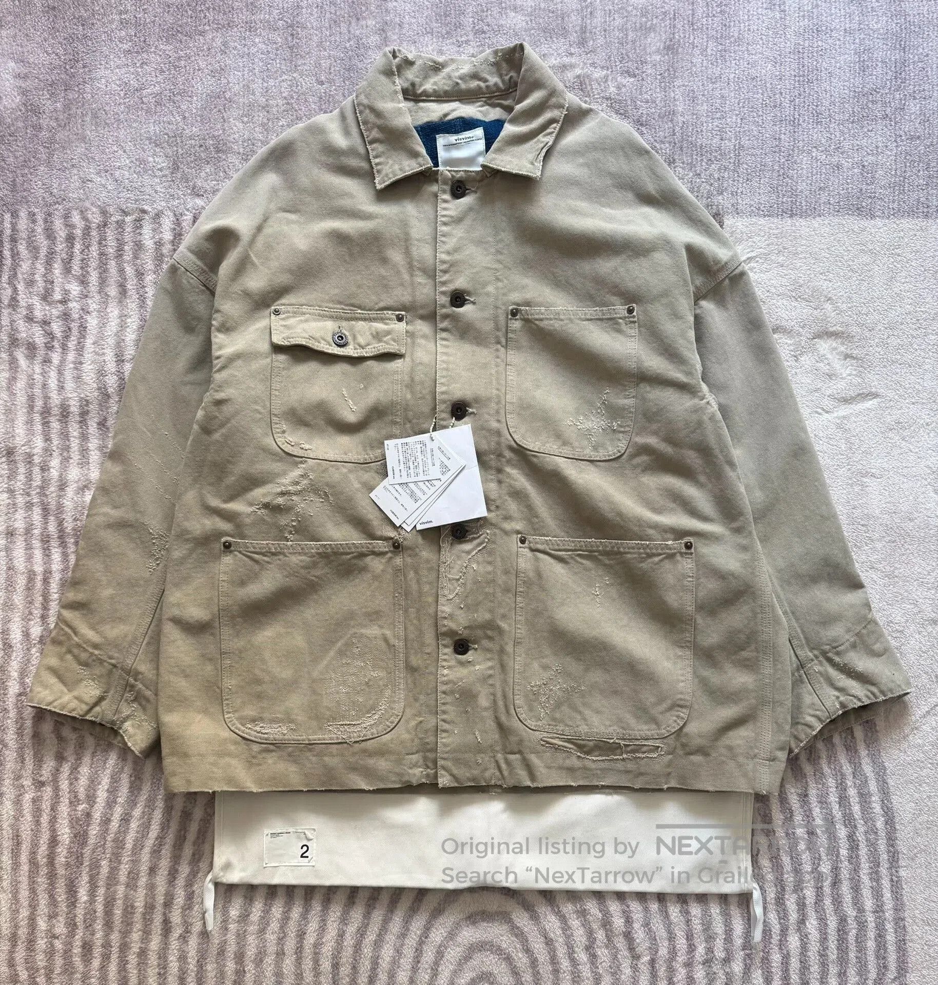 Visvim visvim macray coverall jacket heavy distressed beige. Size US M / EU 48-50 / 2 - 1 Thumbnail