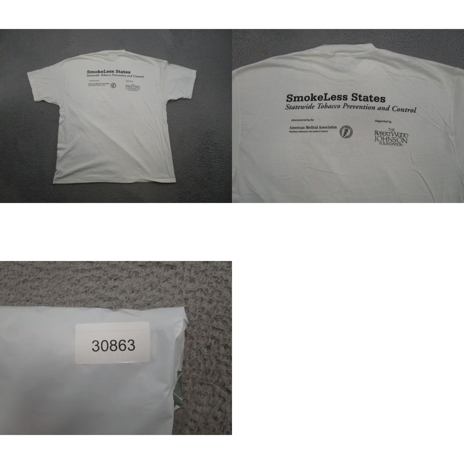 Hanes VINTAGE Smoking is Bad it is Garbage Single Stitch Shirt XL White Hanes T-Shirt Mens 90s Garbage Anti Smoking Size US XL / EU 56 / 4 - 8 Thumbnail
