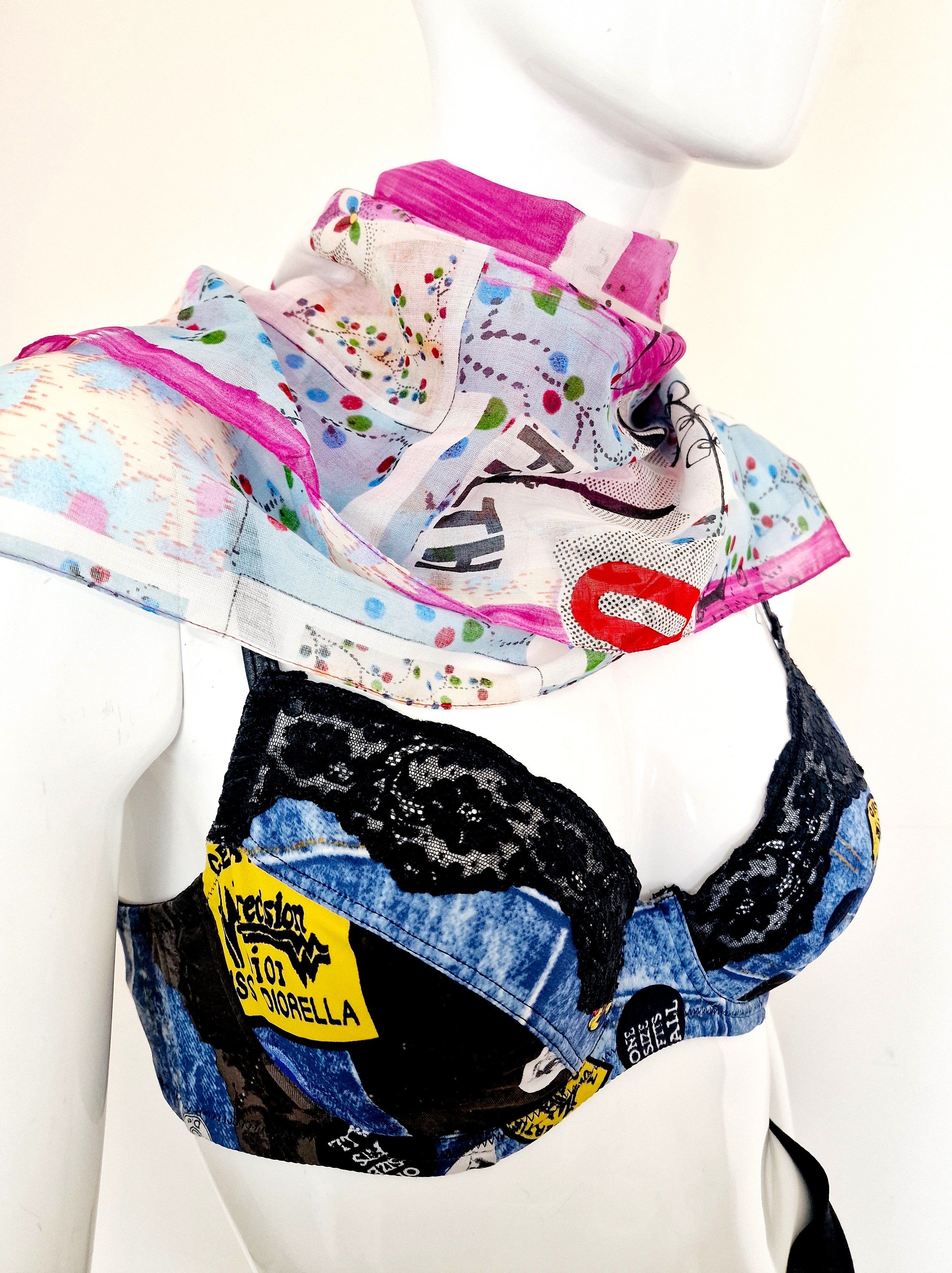 Christian Dior Miss Diorella Denim J'adore Top 80B Bra