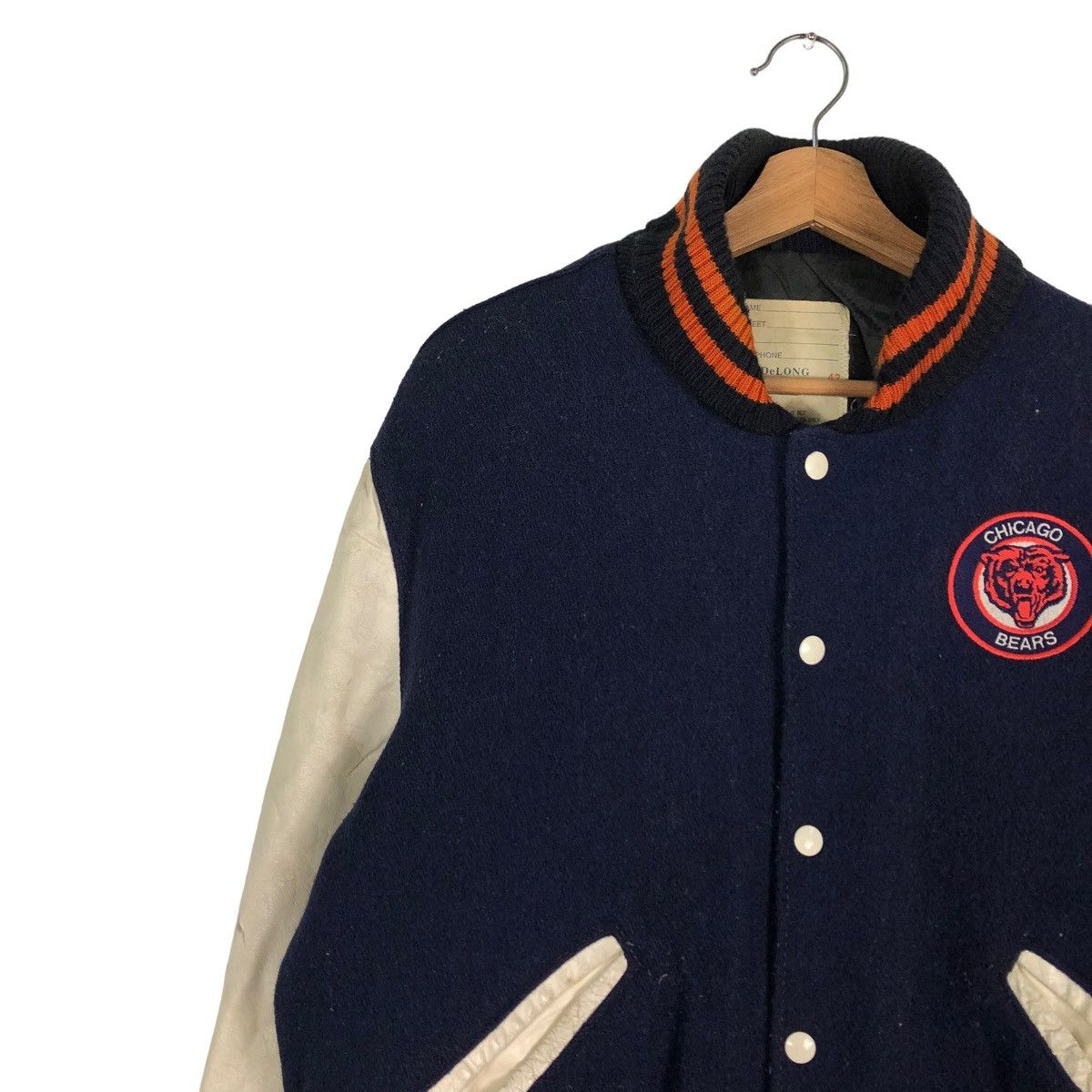 Toyo Enterprises 🔥VINTAGE LEATHER VARSITY JACKET DELONG USA CHICAGO BEARS Size US M / EU 48-50 / 2 - 9 Thumbnail