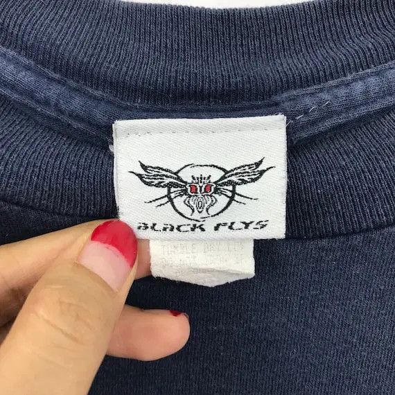 Vintage Vtg BLACK FLYS Skate 1st Anniversary Tee Shirt Made In USA Size US S / EU 44-46 / 1 - 4 Thumbnail