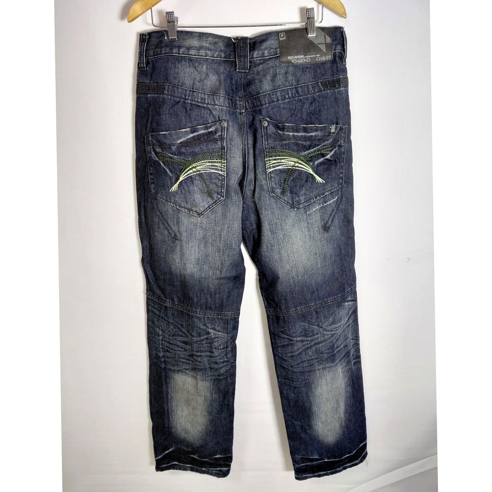 Rocawear Rocawear Jeans Blue Denim Men Size 34 W Regular Fit Mid Rise 34in Inseam Straight Button Logo Authentic Original Rocawear Size US 34 / EU 50 - 2 Thumbnail