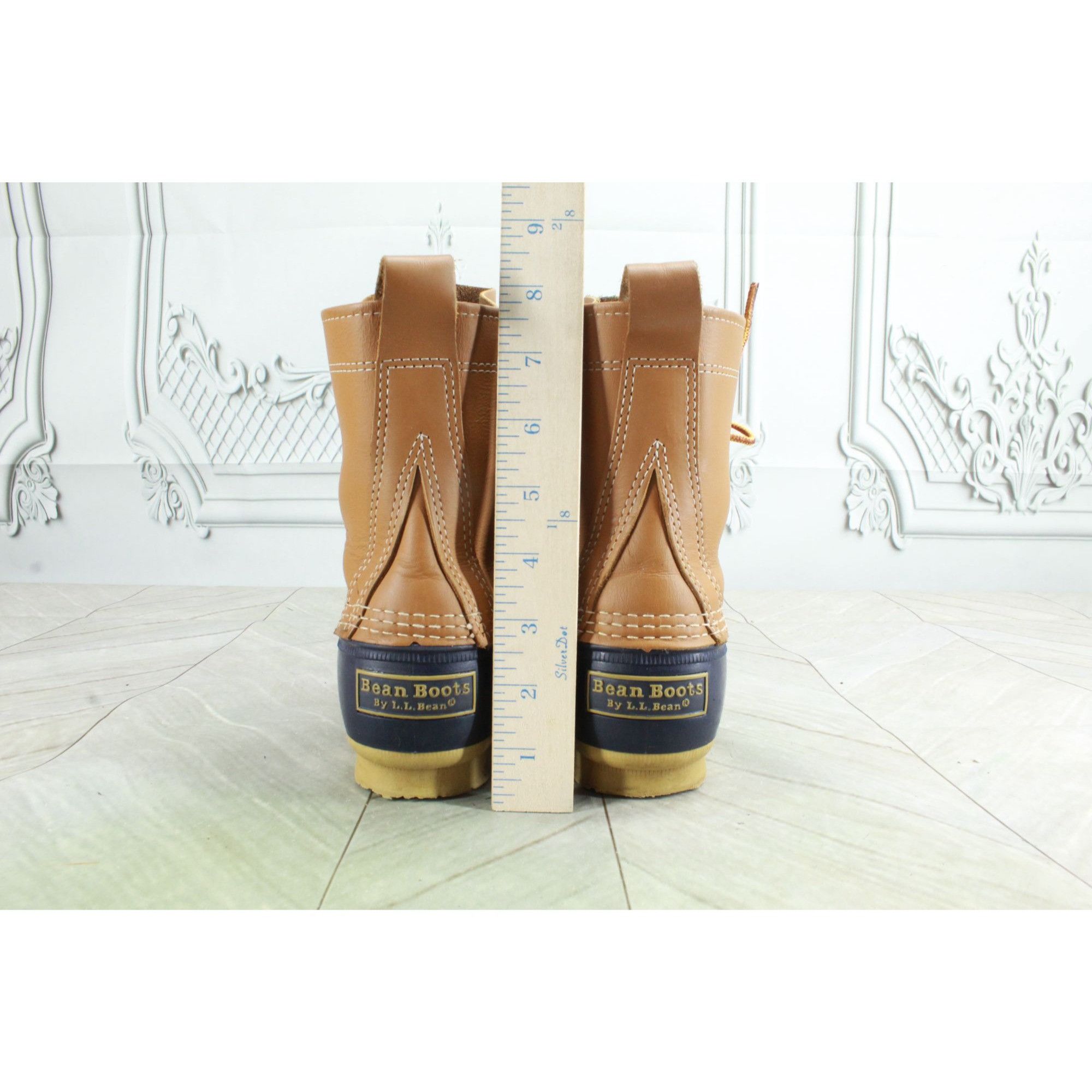 L.L. Bean LL Bean Navy Brown Leather Lace Up Waterproof Duck Boots Size US 6 / IT 36 - 6 Thumbnail