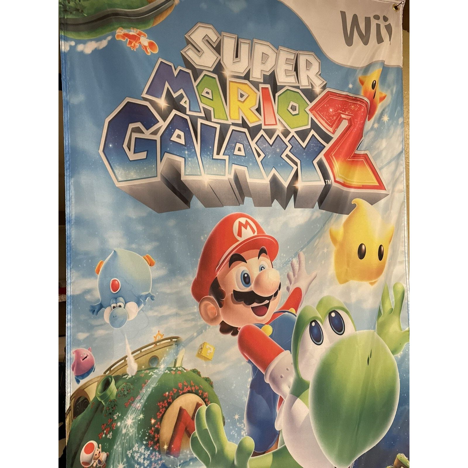Nintendo Super Mario Galaxy 2 5ft Flag Banner Nintendo Wii 2010 Size ONE SIZE - 2 Thumbnail