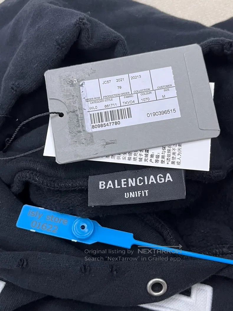 Balenciaga Balenciaga Color block letter print pattern fleece pullove Size US M / EU 48-50 / 2 - 5 Thumbnail