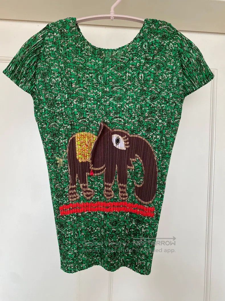 Issey Miyake Issey Miyake Appliqué Embroidery Short Sleeve Size L / US 10 / IT 46 - 2 Thumbnail