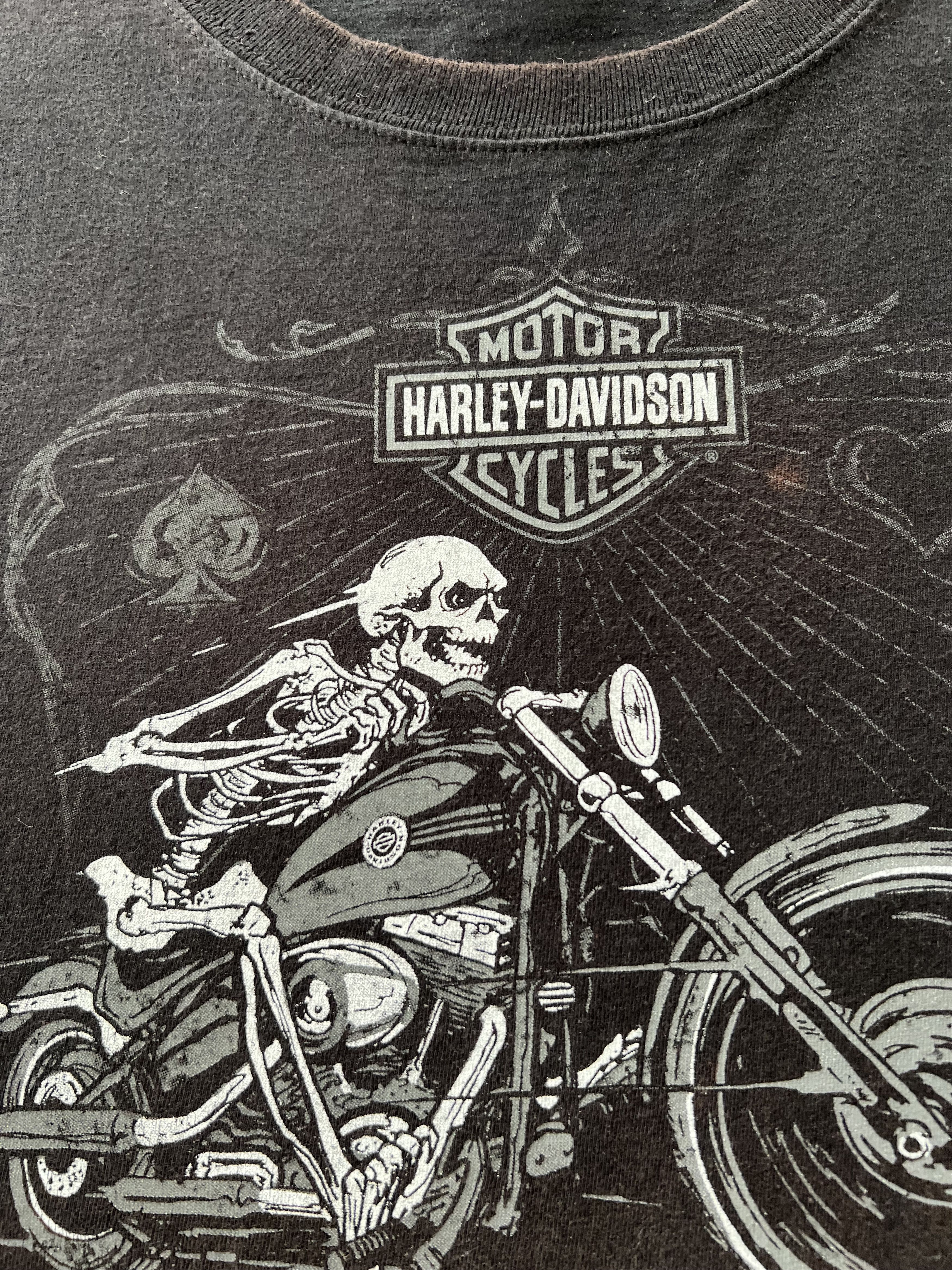 Harley Davidson Vintage 2015 Harley Davidson Motorcycle Snake Skull T-shirt Size US XL / EU 56 / 4 - 7 Thumbnail