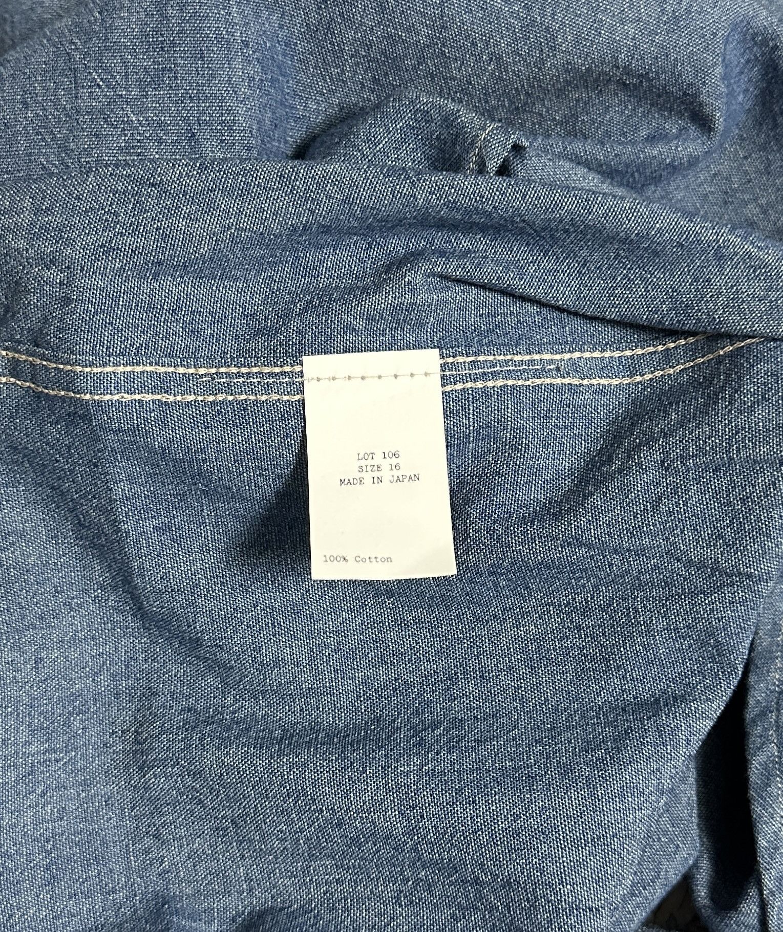 Taiga Takahashi LOT.106 NARROW COLLAR SHIRT Size US L / EU 52-54 / 3 - 4 Thumbnail
