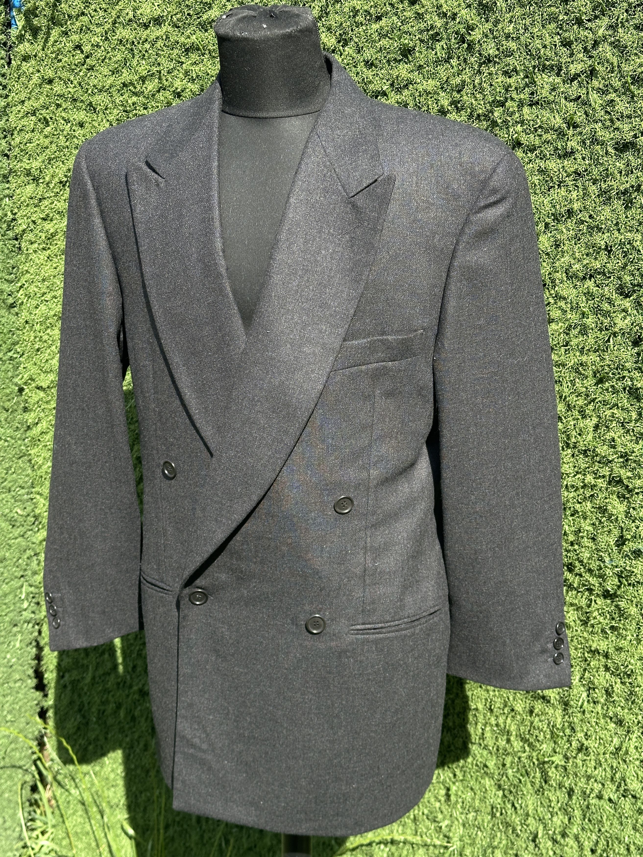 Giorgio Armani Giorgio Armani Black Label Wool Cashmere Double Breasted 50 Size 50R - 10 Thumbnail