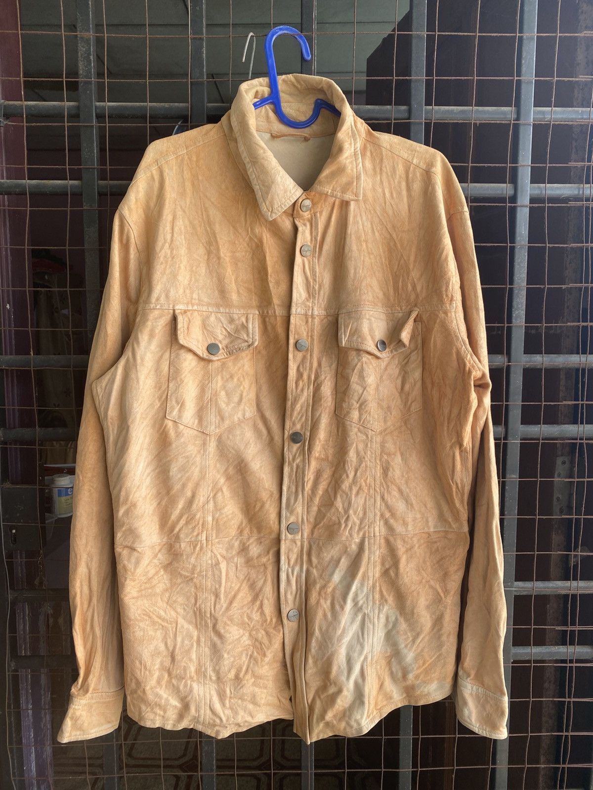 Salvatore Ferragamo 💥Last Drop💥Salvatore Ferragamo Suade Leather Button Down Size US L / EU 52-54 / 3 - 2 Thumbnail