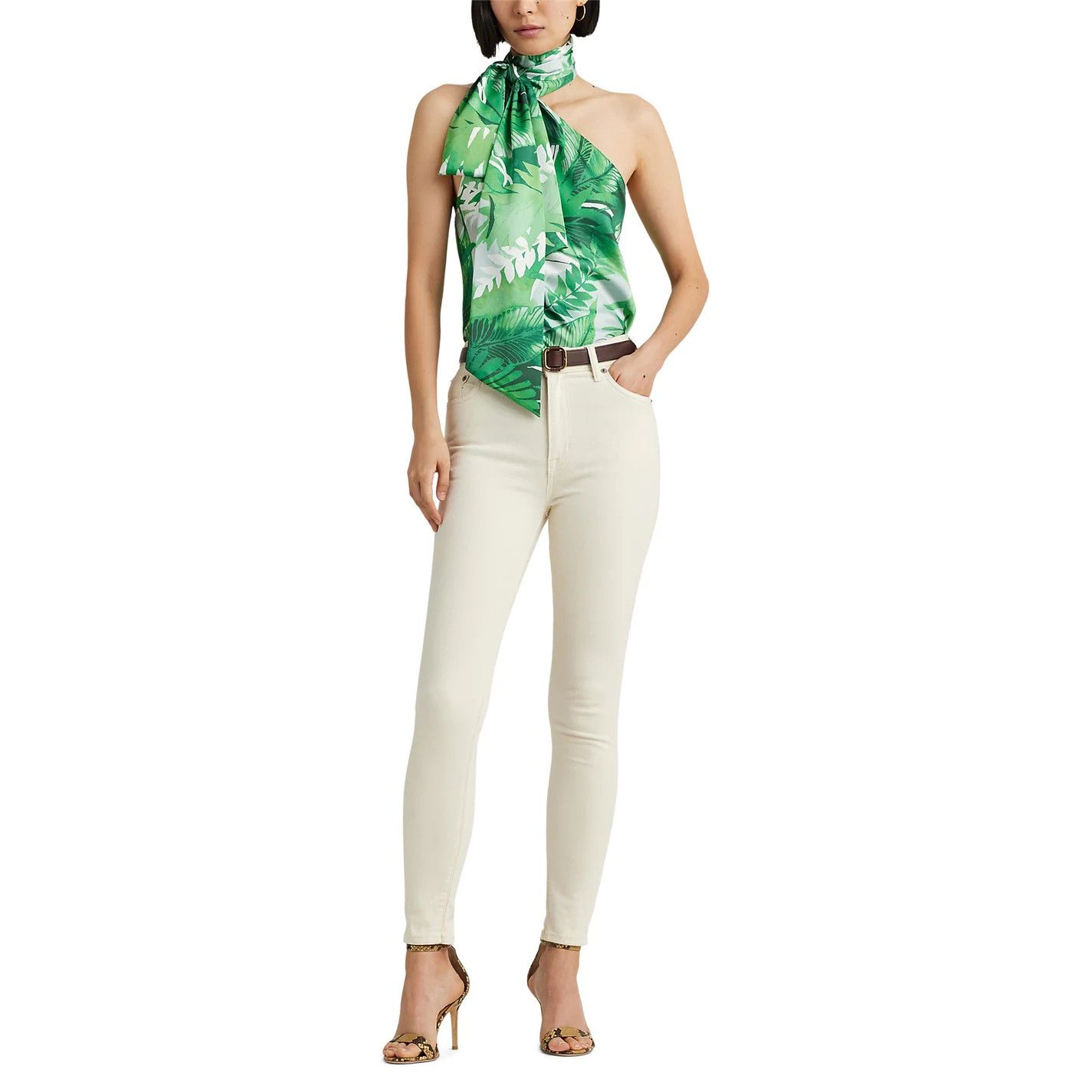 Lauren Ralph Lauren o1g2r1mq1025 Komette Halter Blouse in Multicolor Size S / US 4 / IT 40 - 4 Thumbnail