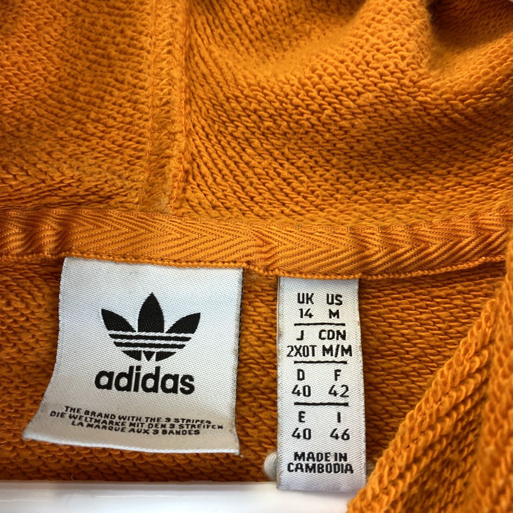 Adidas Adidas Sweatshirt Girls M Light Peach Yellow Front Logo Hoodie / 65-29 Size M / US 6-8 / IT 42-44 - 4 Thumbnail