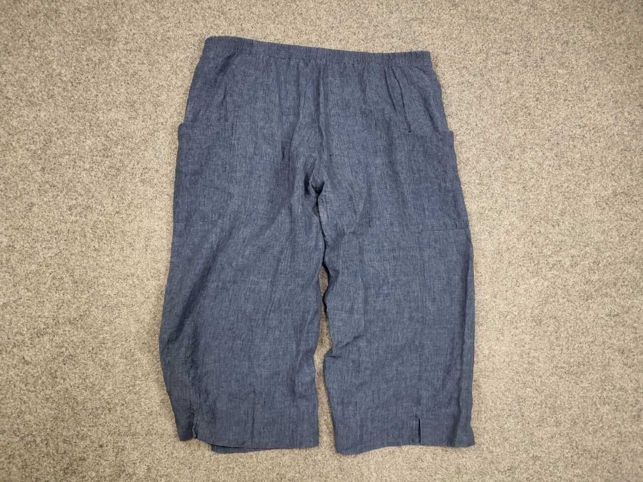 Other Manon Design Blue Light Linen Wide leg Trouser Pocket Pants Size 38" / US 16 / IT 52 - 10 Thumbnail
