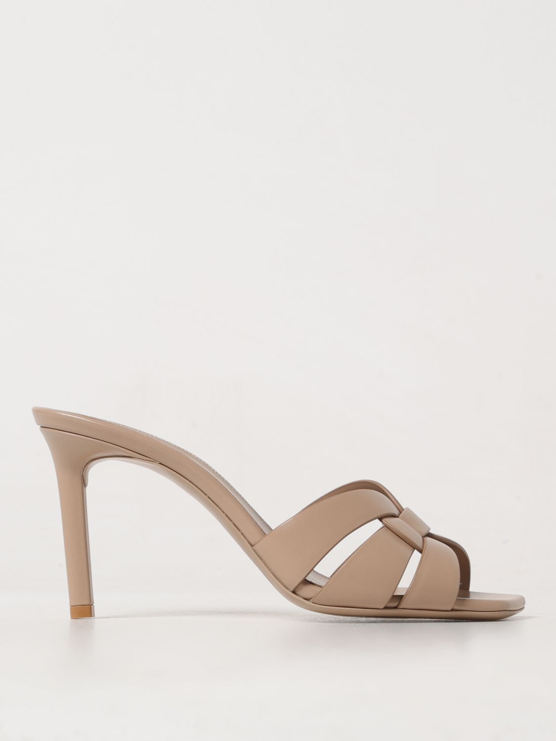 image of Saint Laurent Paris Saint Laurent Heel Shoesed Sandals Woman Beige, Women's (Size 7)