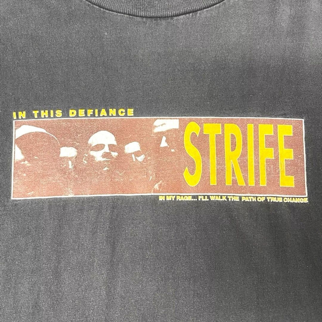 Band Tees × Vintage Vintage 90s Strife T Shirt Hard Core Size US XL / EU 56 / 4 - 5 Thumbnail