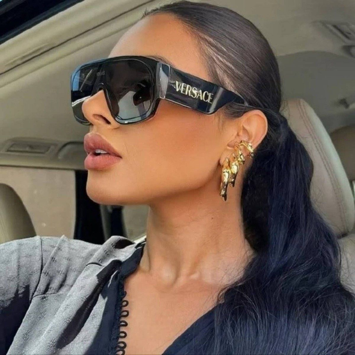 Versace Versace Men Sunglasses Pilot VE4439 GB1/87 NEW AUTHENTIC Size ONE SIZE - 11 Thumbnail
