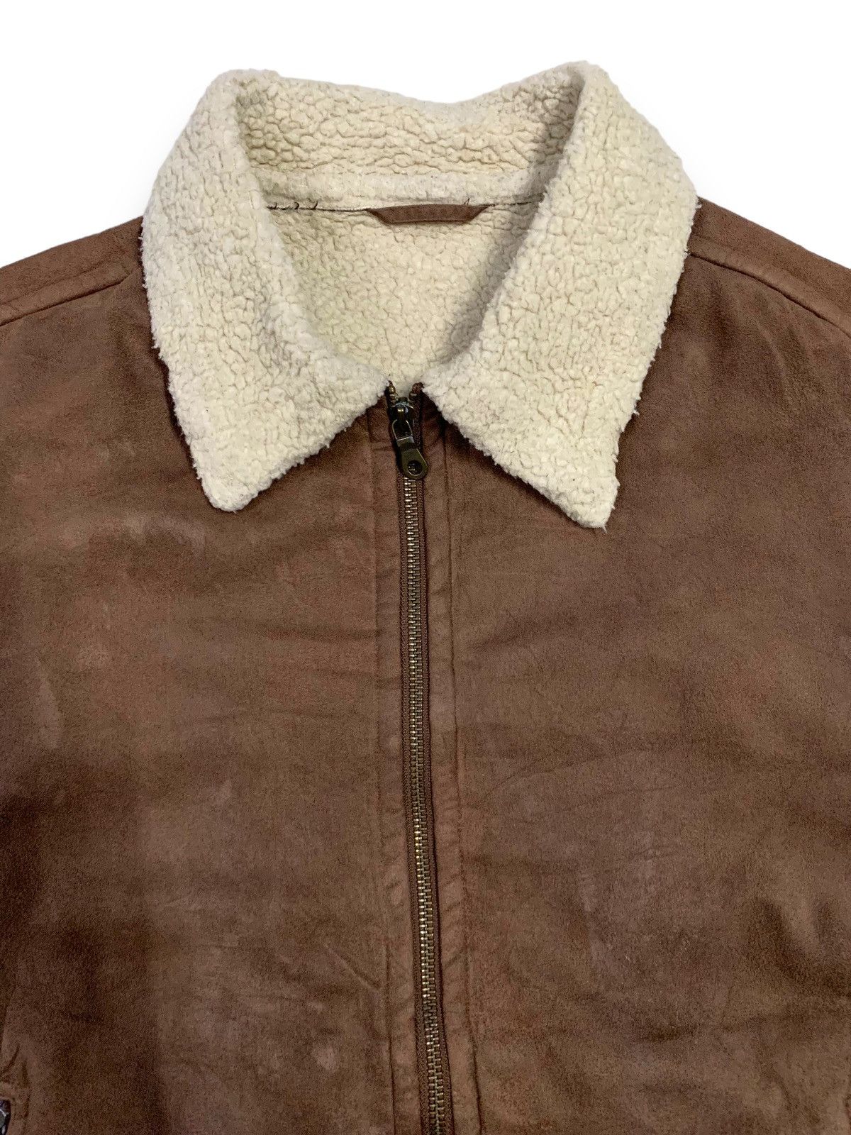Japanese Brand Vintage Japanese Brand Faux Suede Style Sherpa Lined Jacket Size US M / EU 48-50 / 2 - 5 Thumbnail