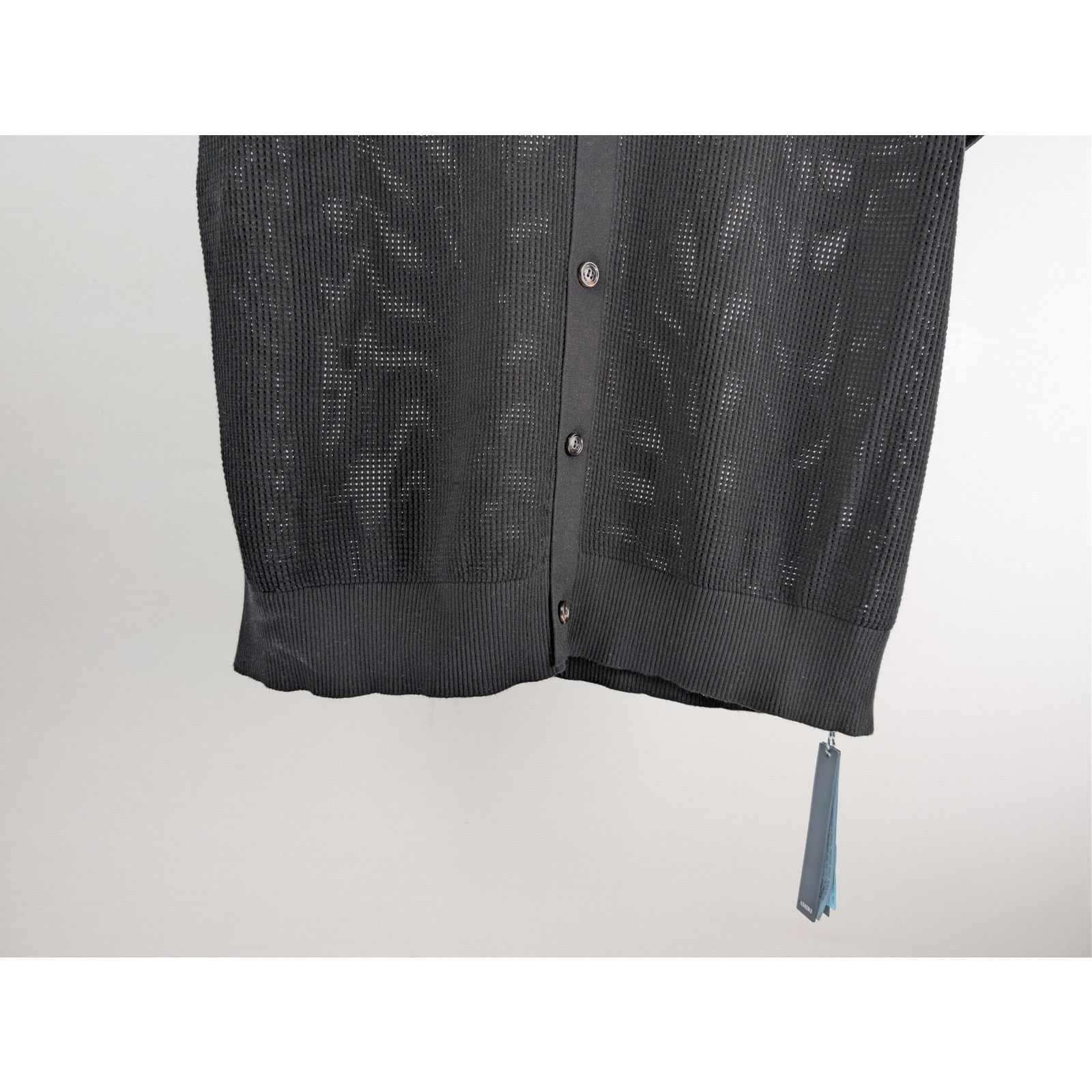 Amiri o1rshd1 Club Amiri Crochet Shirt T-Shirt in Black Size US XXL / EU 58 / 5 - 4 Thumbnail