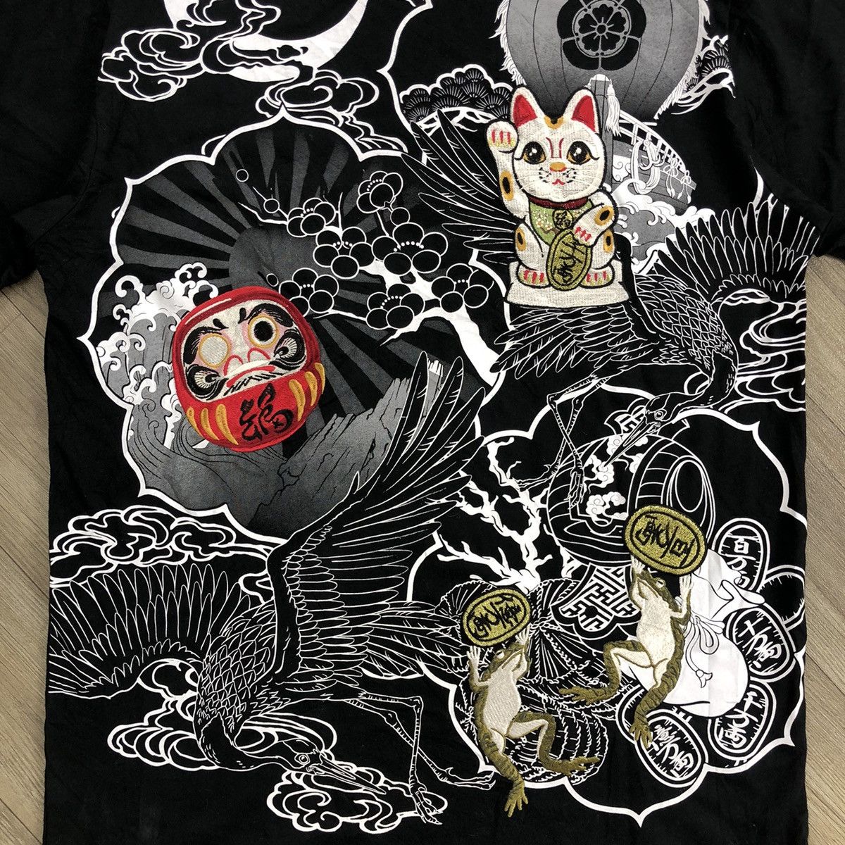 Japanese Brand 2000s Fugutatien Karakuri Tamashii Embrodiered Japanese Tee Size US M / EU 48-50 / 2 - 7 Thumbnail