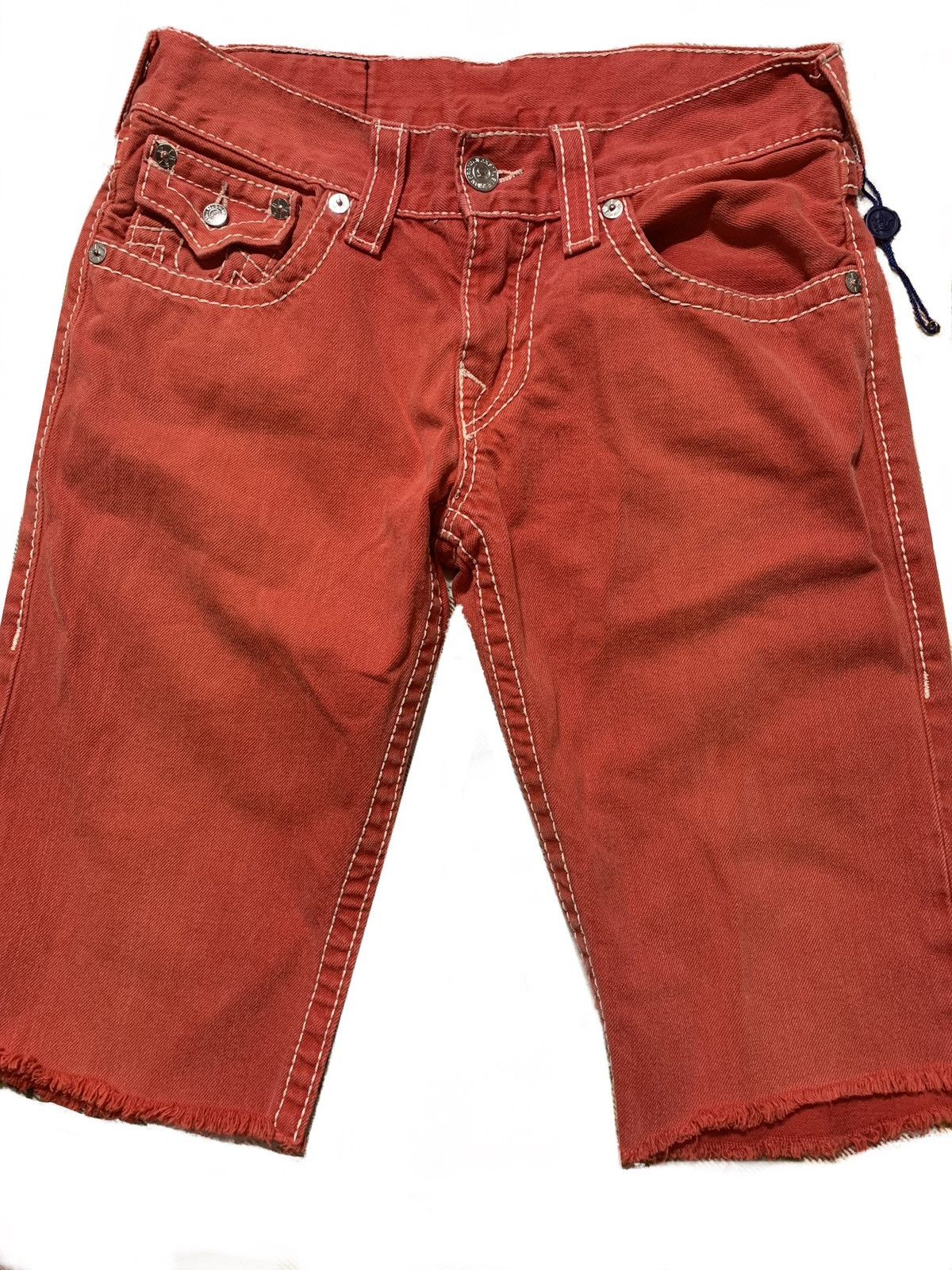 Designer True Religion Vintage True Religion Red Jeans Shorts Vintage Grailed