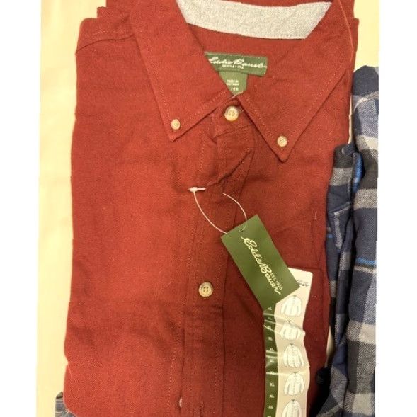 Eddie Bauer VINTAGE Eddie Bauer Plaid Flannel Shirt Button-Down Long Sleeve XL Red Blue Mens NWT Size US XL / EU 56 / 4 - 2 Thumbnail