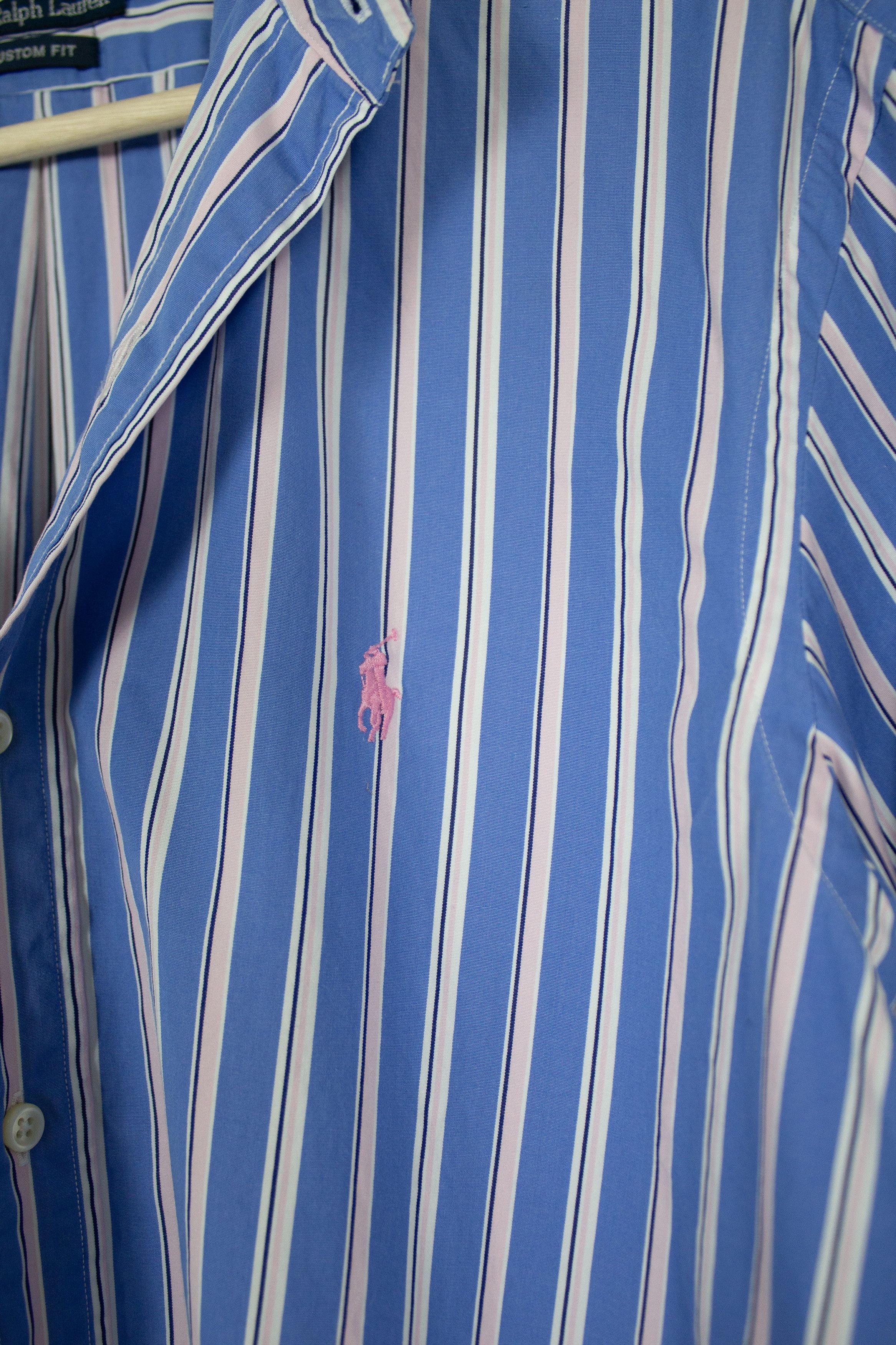Polo Ralph Lauren Ralph Lauren Pony Striped Blue Oxford Shirt Size US L / EU 52-54 / 3 - 3 Thumbnail