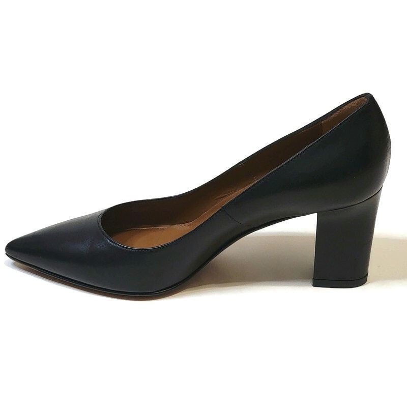Aquatalia Aquatalia Peony Black Leather Pumps Size 7 Made in Italy Size US 7 / IT 37 - 2 Thumbnail