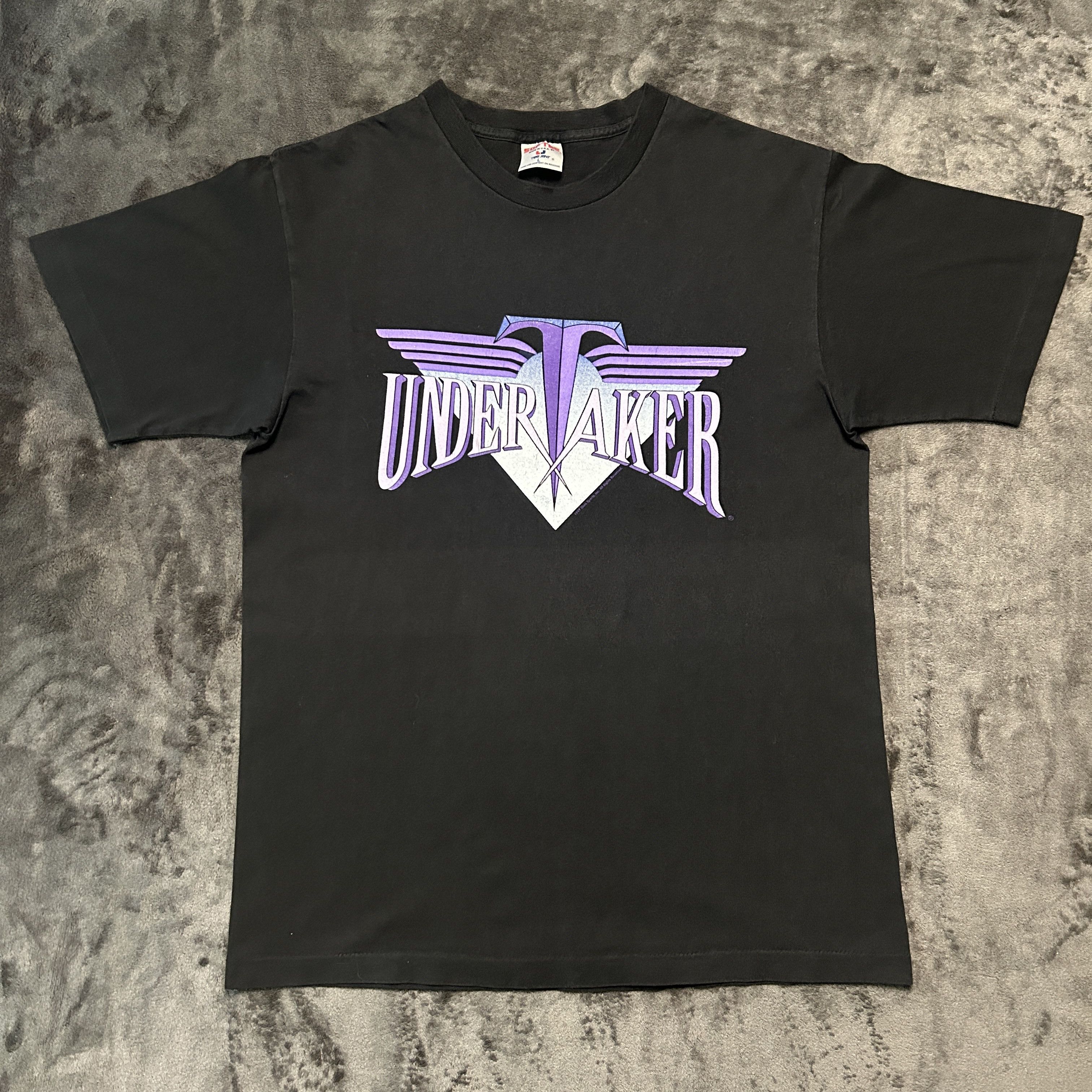 WWE Vintage Undertaker Logo WWF 1997 Wrestling T-shirt Size US L / EU 52-54 / 3 - 3 Thumbnail