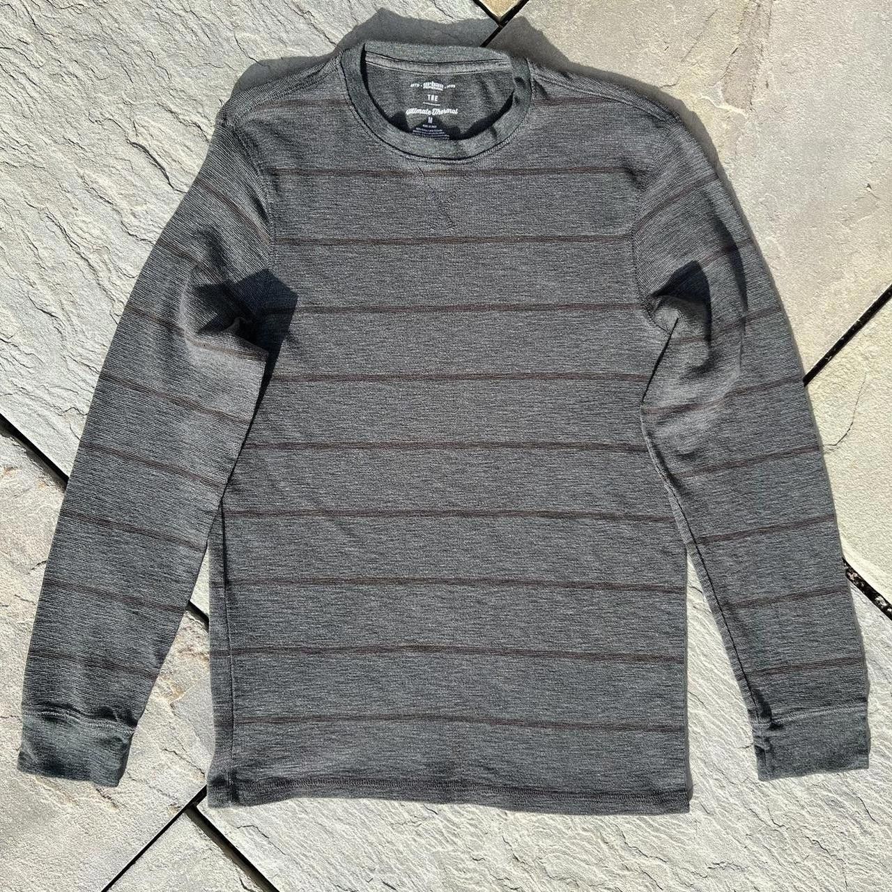 Urban Pipeline Dark Grey Heather Burgundy Striped Waffle Knit Thermal Size US S / EU 44-46 / 1 - 1 Thumbnail