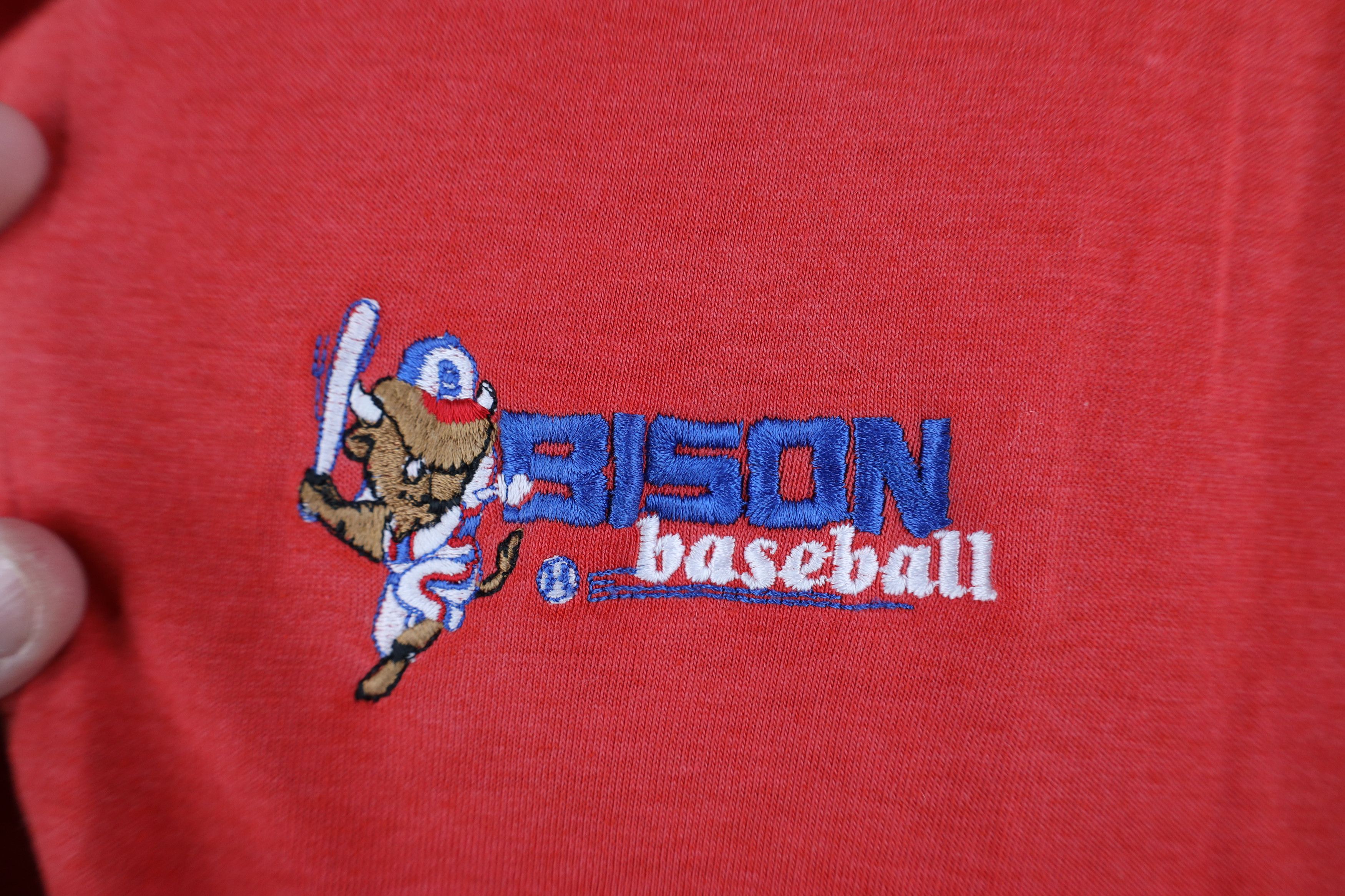 Vintage Vintage 90s Minor League Baseball Baseball Polo Red USA Size US L / EU 52-54 / 3 - 4 Thumbnail