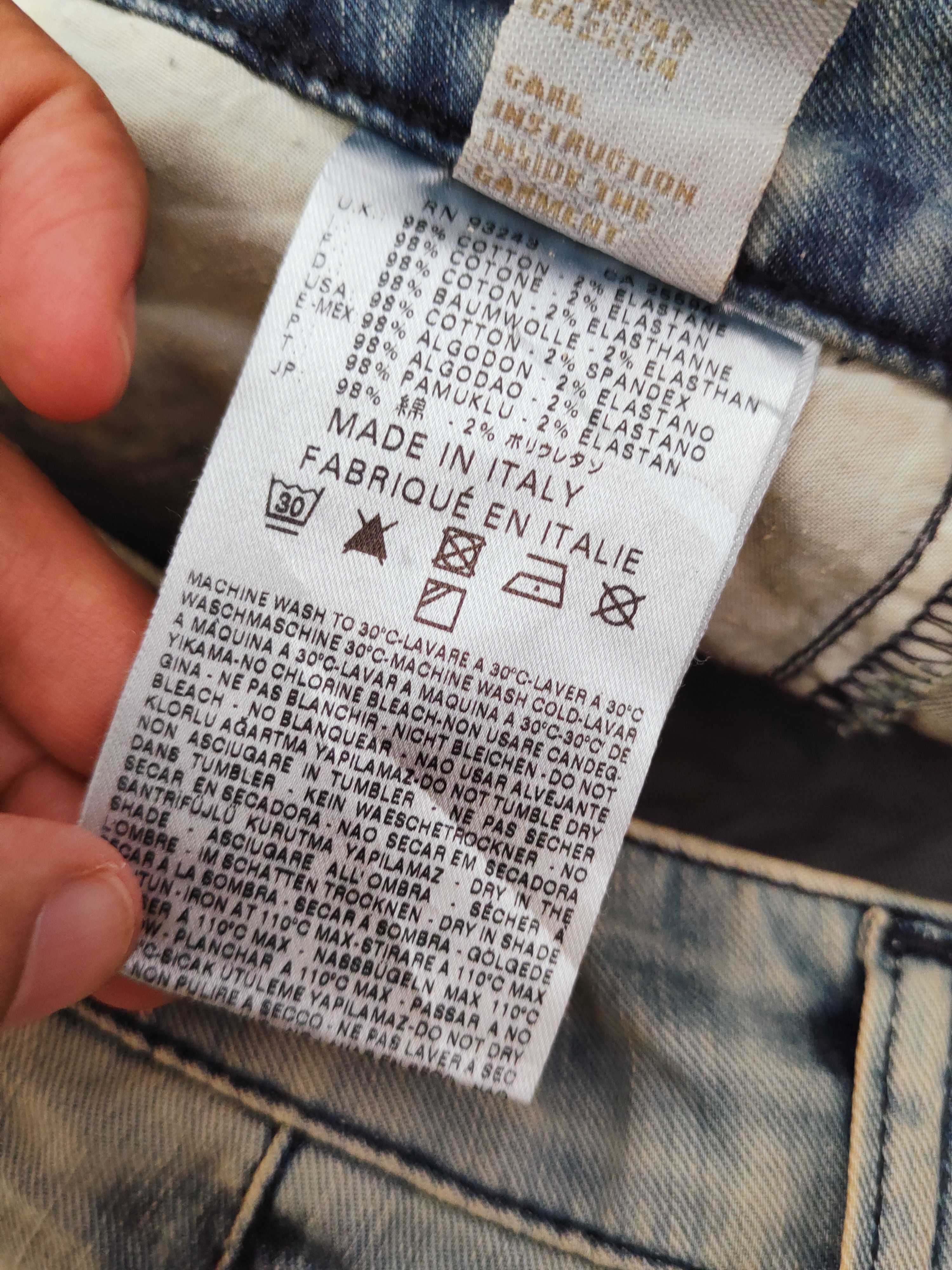 Diesel Diesel acid wash Faded Ripped Multipocket Cargo Pants #W645 Size US 27 - 14 Thumbnail