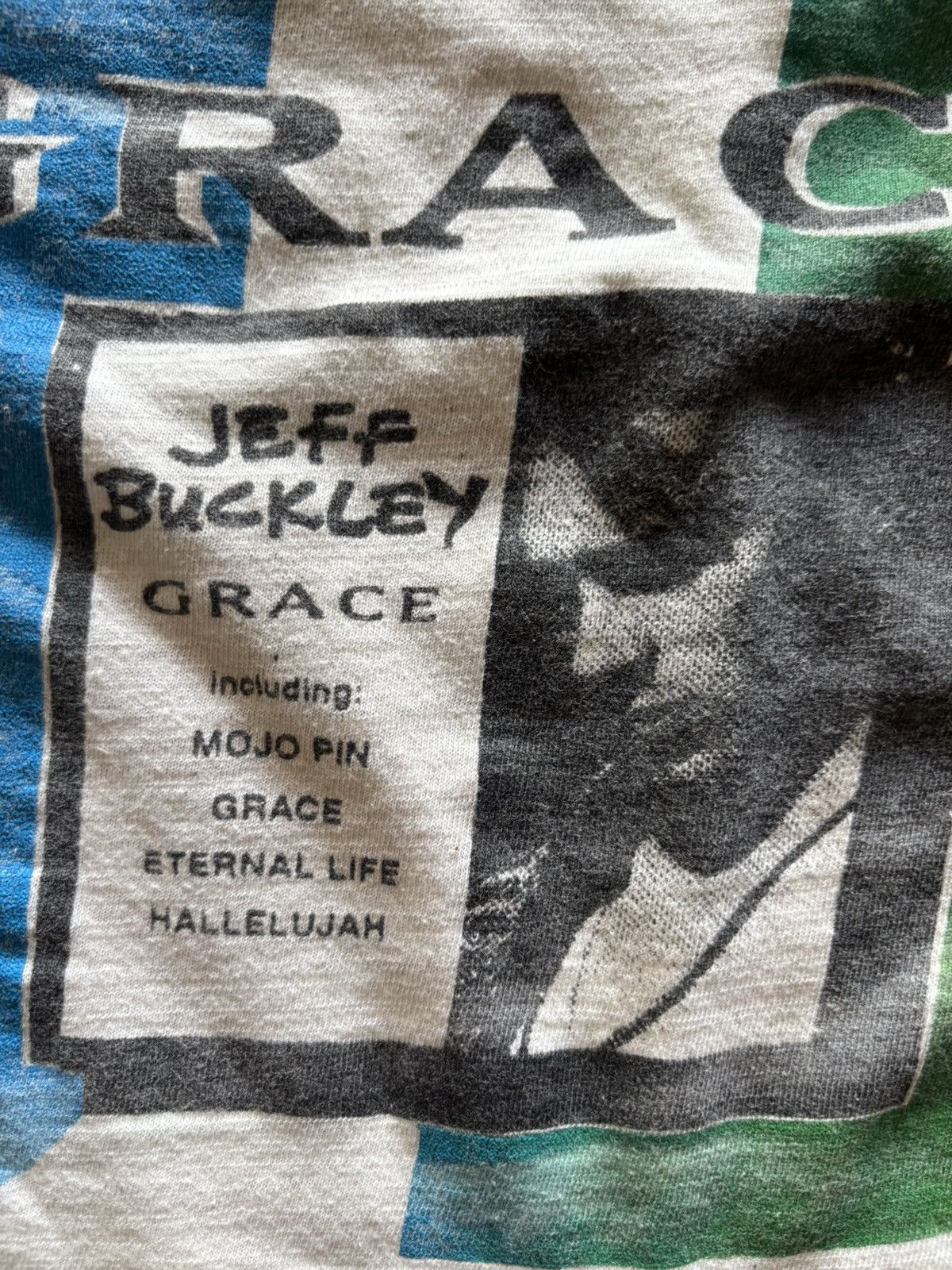 Band Tees RARE SCARCE JEFF BUCKLEY 1995 GRACE TOUR DISTRESSED BOXY ERD Size US XL / EU 56 / 4 - 10 Thumbnail