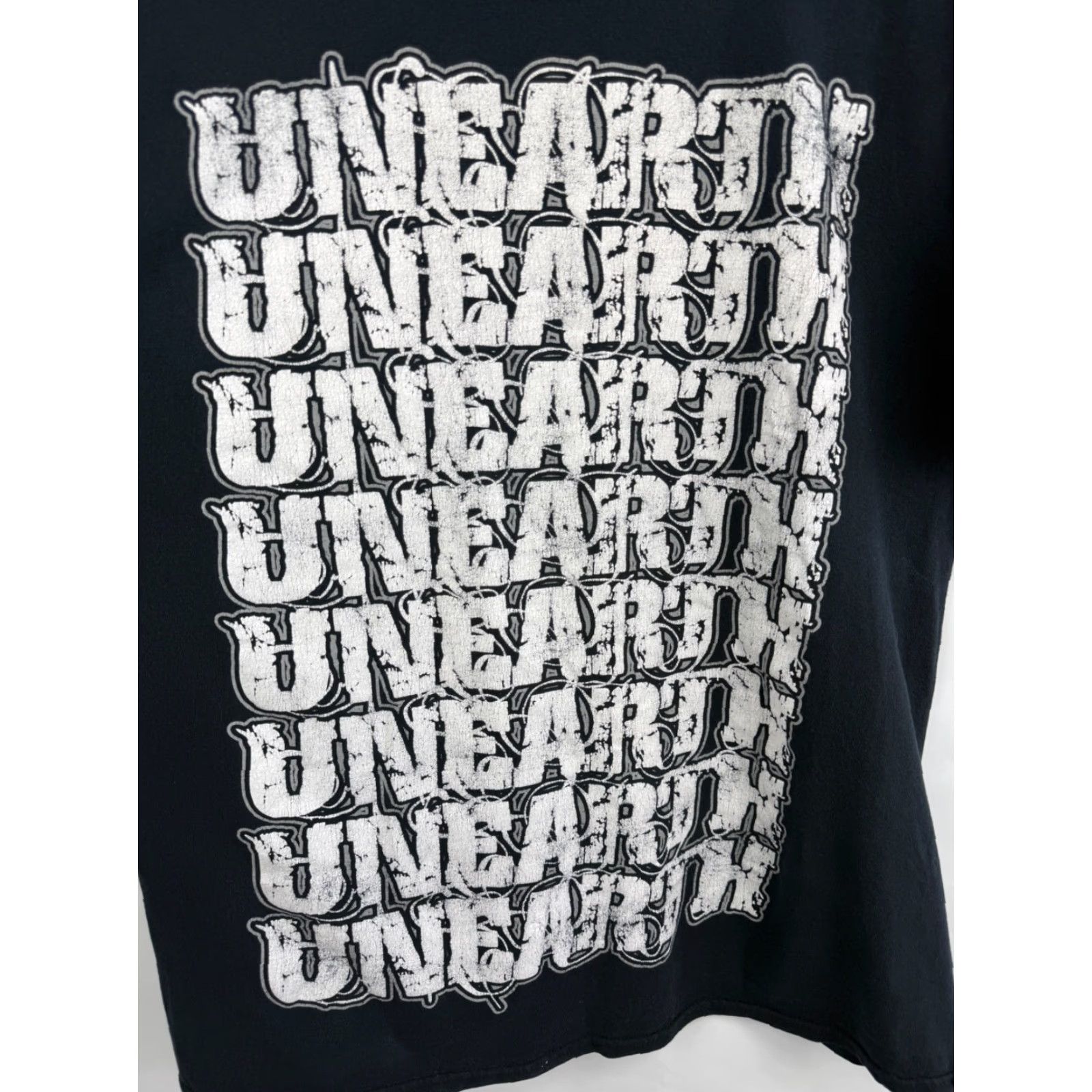 Gildan VINTAGE Unearth Band Y2K European Tour 2012 Tee T-Shirt Mens L Black Shirt Limited? Size US L / EU 52-54 / 3 - 5 Thumbnail