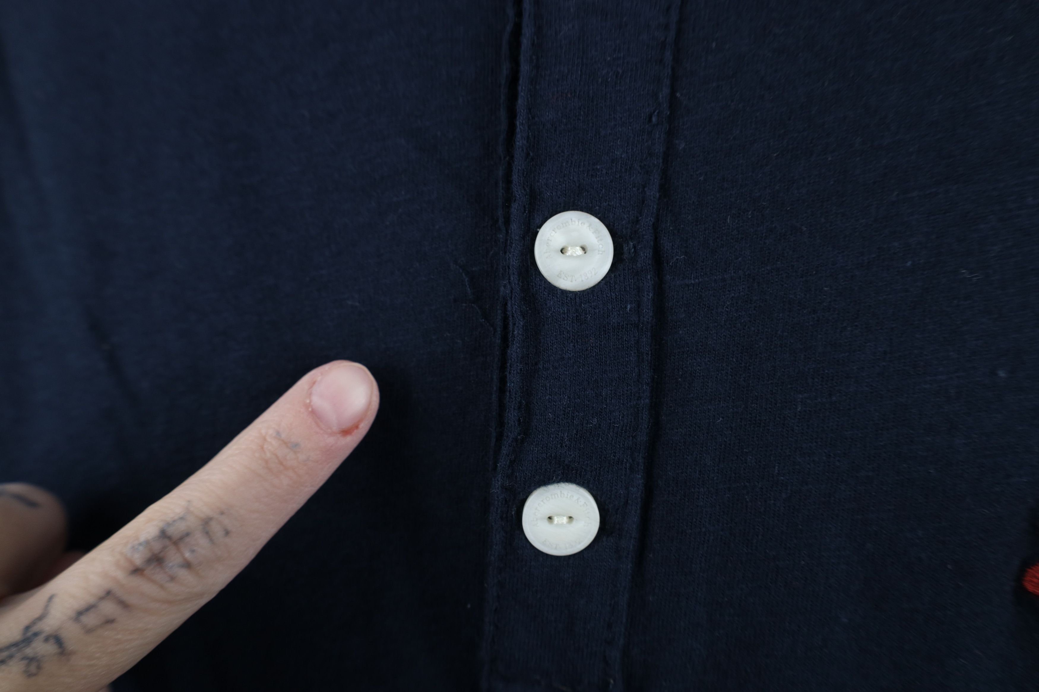 Abercrombie & Fitch Vintage Y2K Abercrombie & Fitch Knit Henley T-Shirt Blue Size US M / EU 48-50 / 2 - 5 Thumbnail
