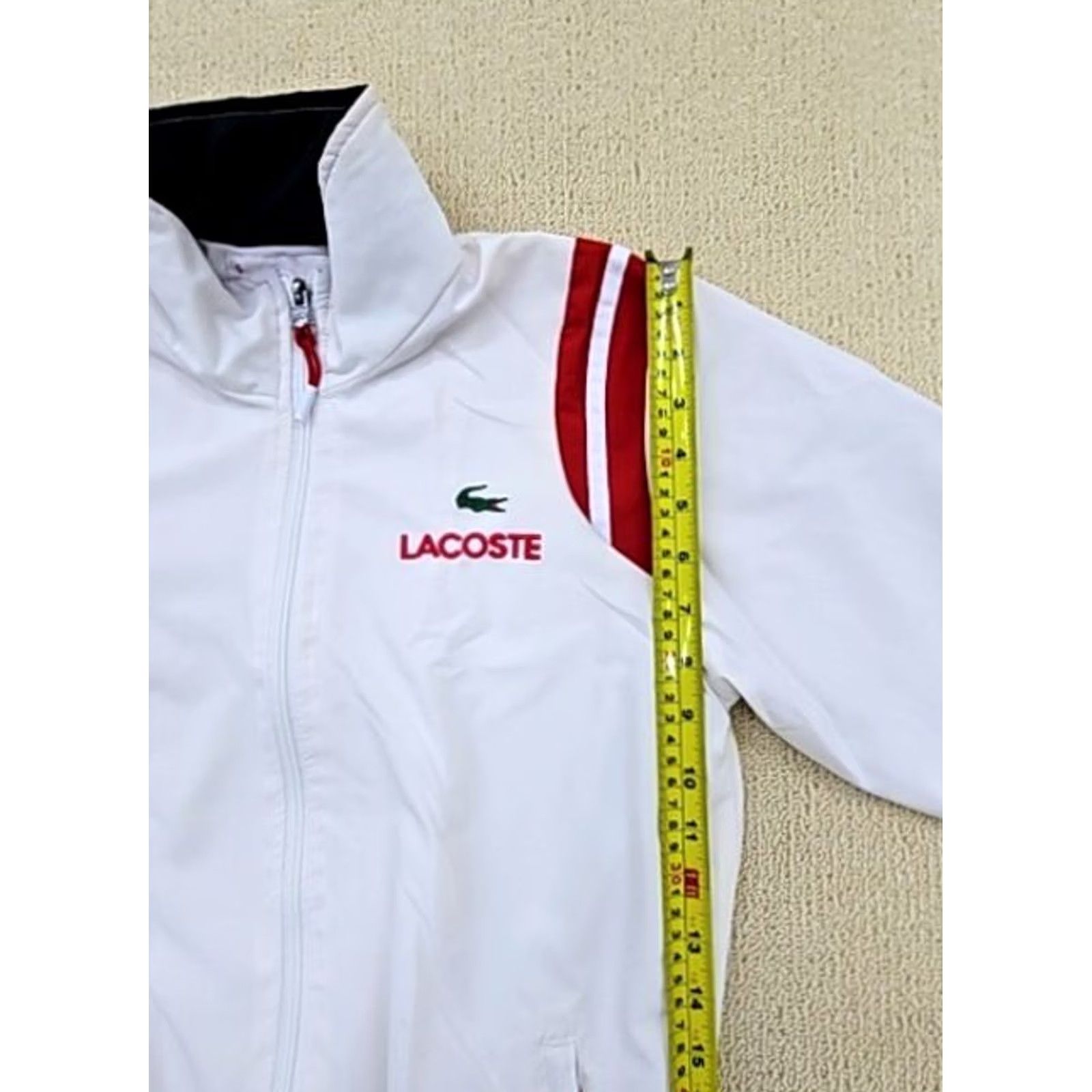 Lacoste Lacoste Men's White Red Track Jacket Size S Zipper Athletic Size US S / EU 44-46 / 1 - 6 Thumbnail